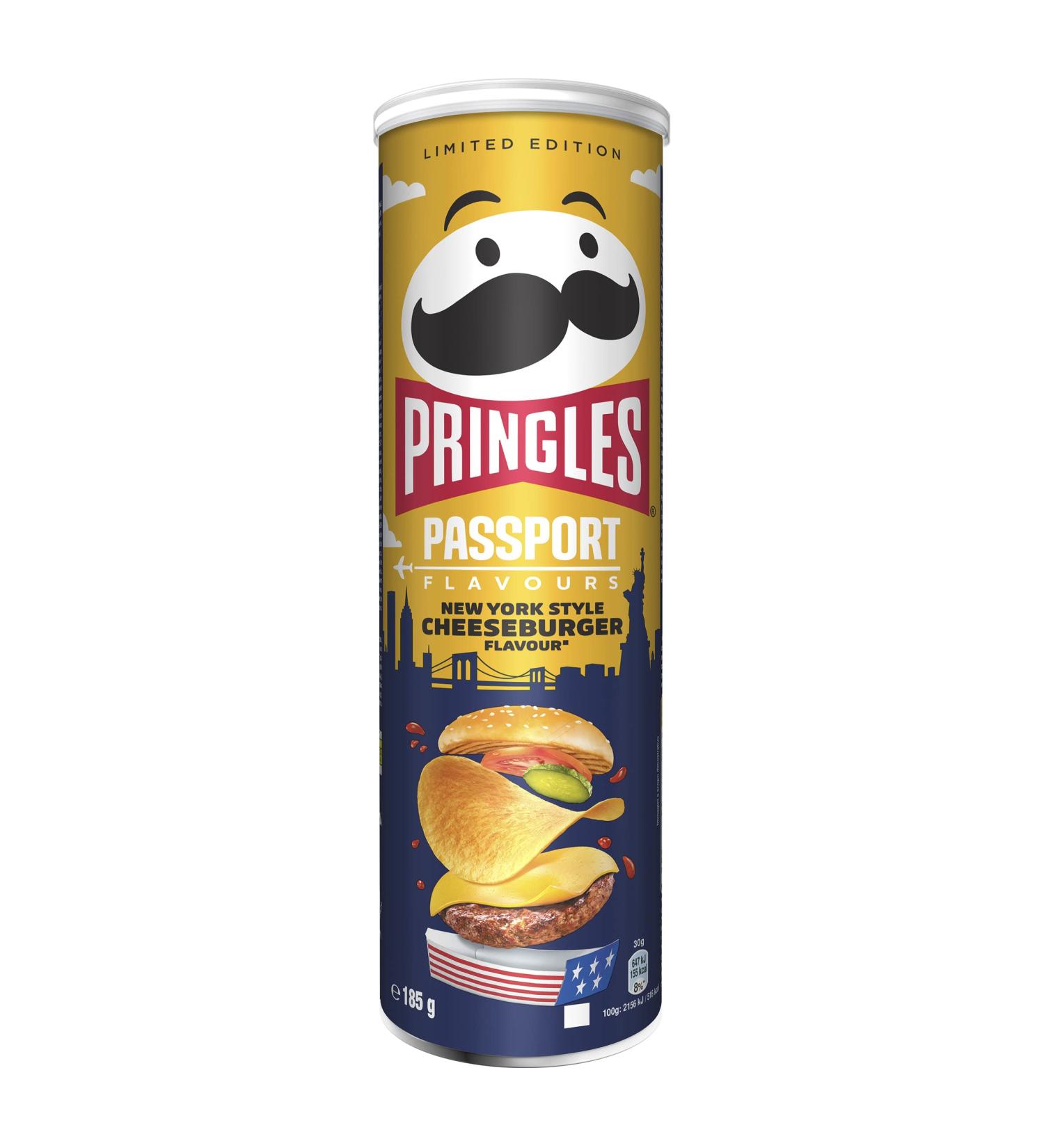  Pringles Pringles Cheeseburger Chips | Passport Limited Edition | Single Pack (1 x 185g) - Buy Online on GoSupps.com
