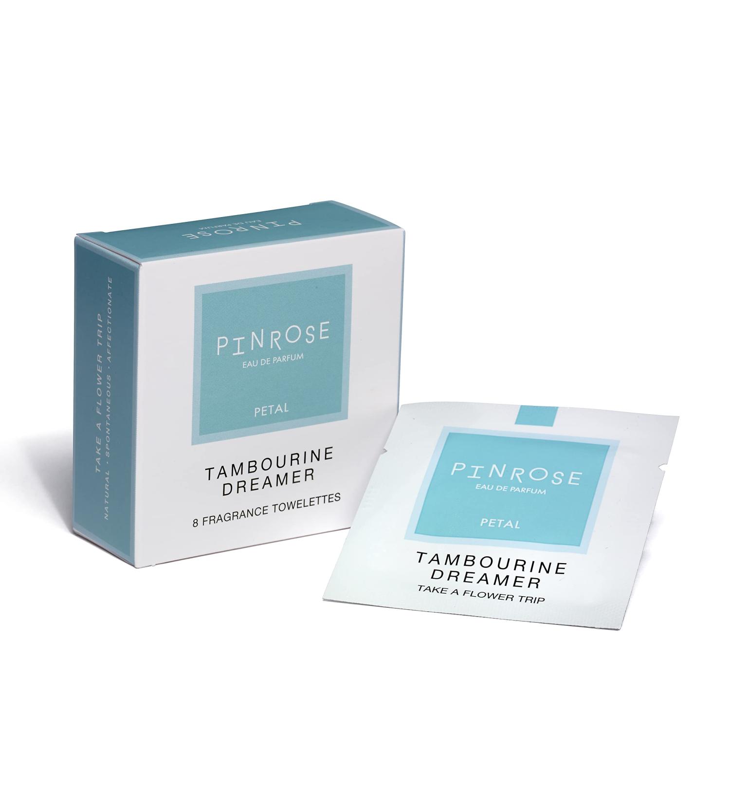 PINROSE Perfumes Tambourine Dreamer - Eau de Parfum Petals (Fragrance Towelettes) - Vegan Cruelty-free & Hypoallergenic with Essential Oils - Notes of Caramel Vanilla Sandalwood & Bergamot Tambourine Dreamer 8 Count (Pack of 1) - Buy Online on GoSupps.com