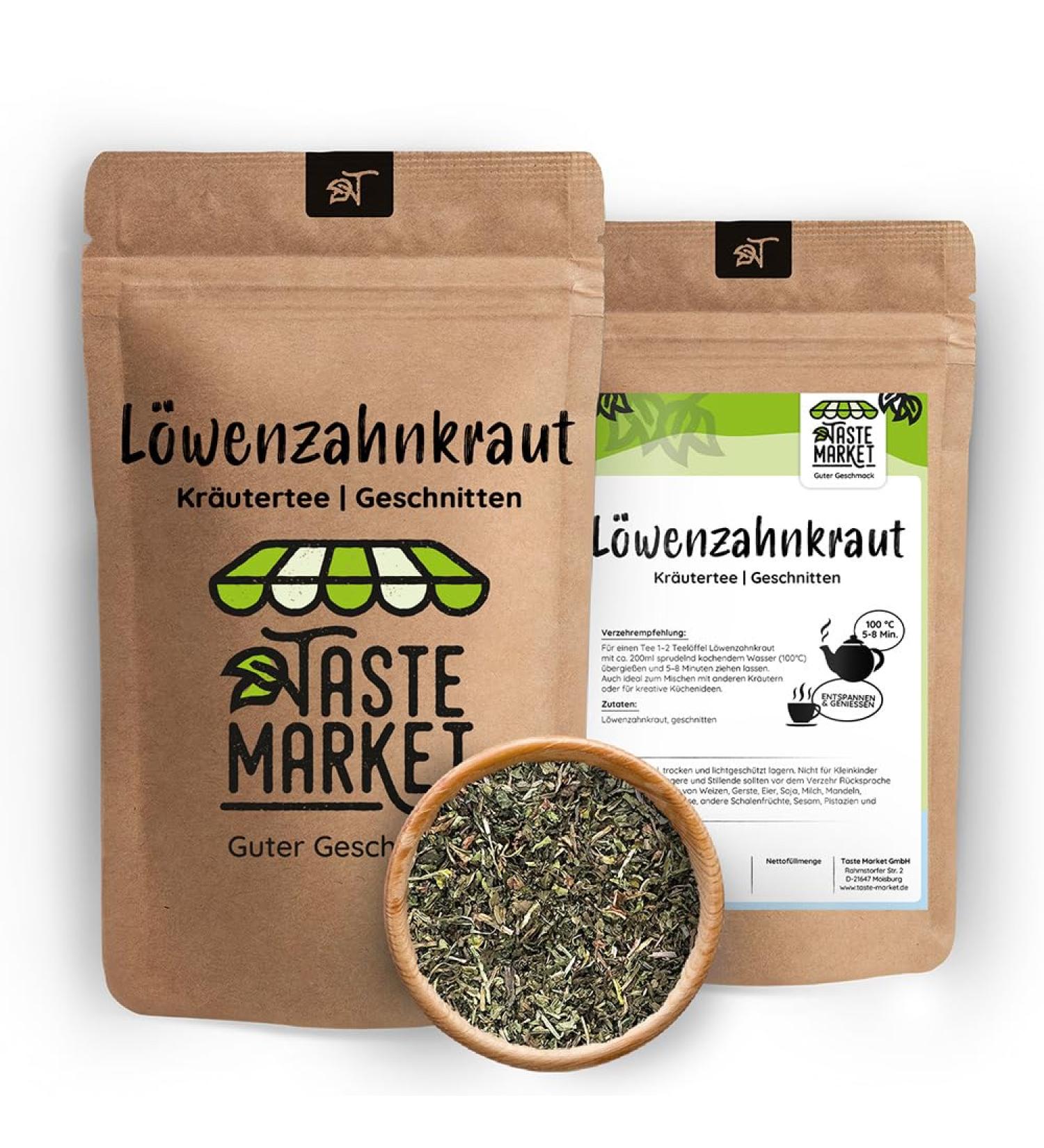  TASTE Guter Geschmack Dandelion Cut 200g 100% Natural Dandelion Leaves for Tea and Cooking - Taste Market - Buy Online on GoSupps.com