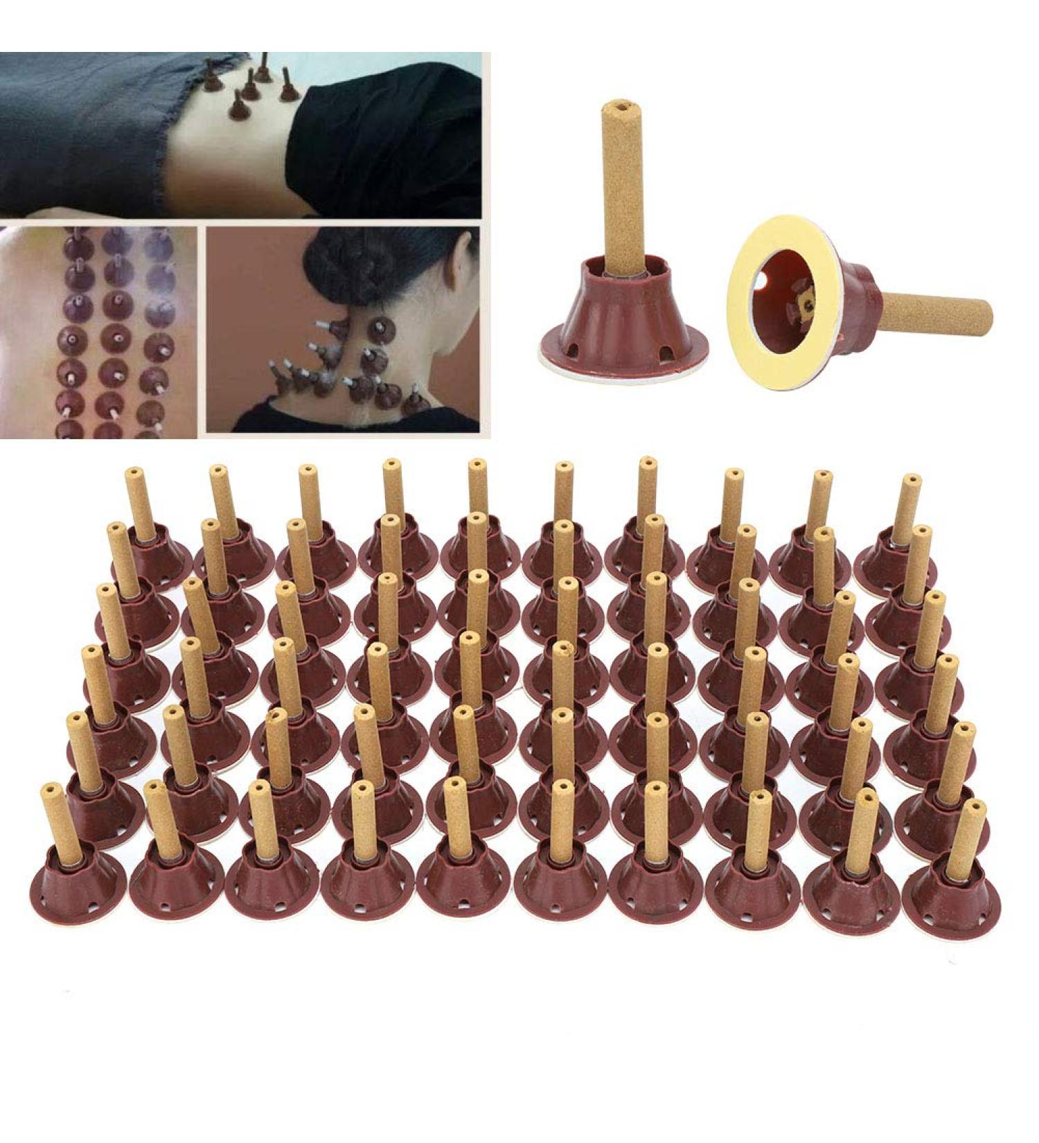 60 Pieces Moxa Cone Sticks for Pain Relief | Household Moxibustion Health Care Effective Massage Therapy - Buy Online on GoSupps.com