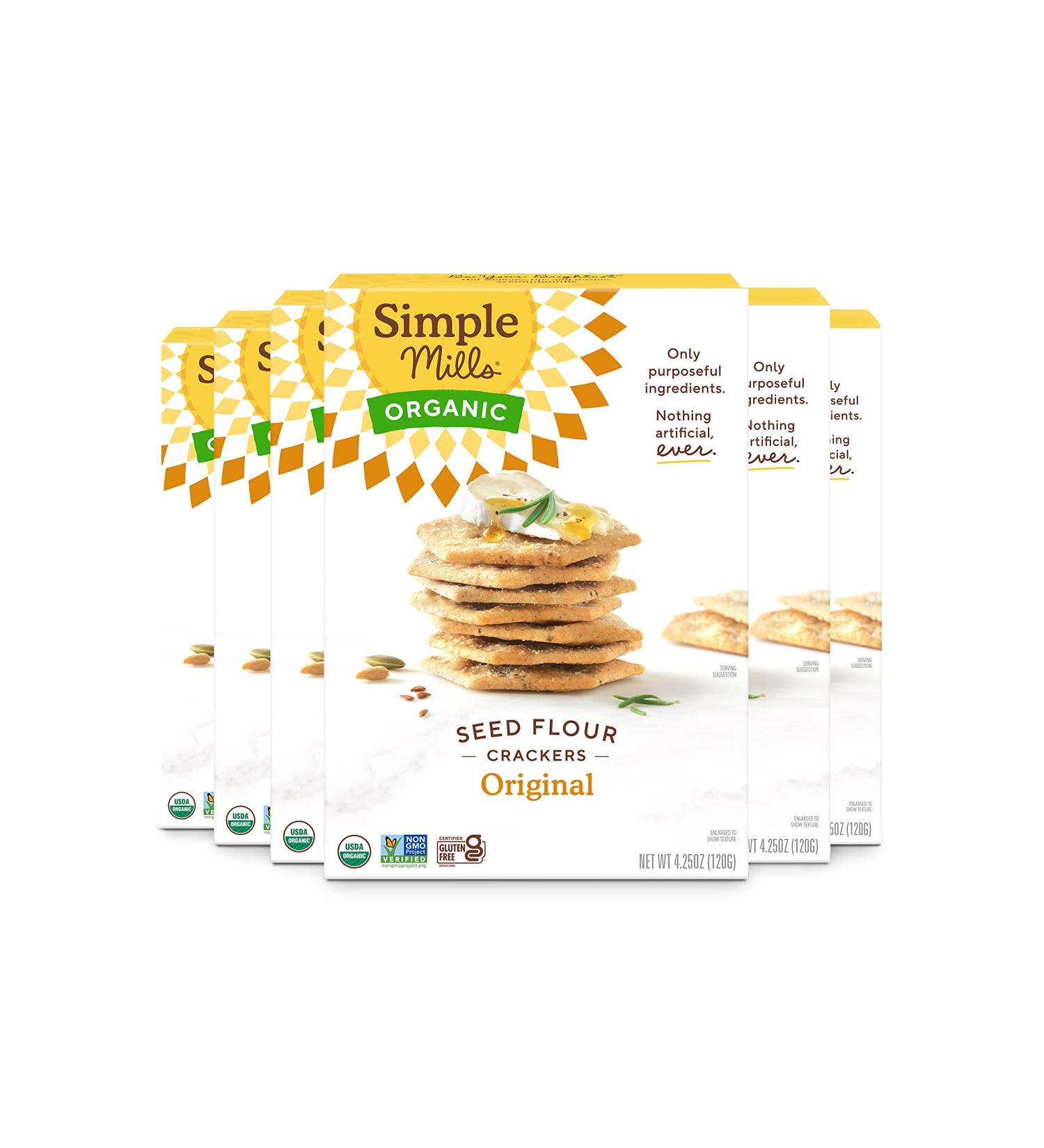 Simple Mills Seed Crackers - Original Flavor - 4.25 Oz | Pack of 6 - Buy Online on GoSupps.com