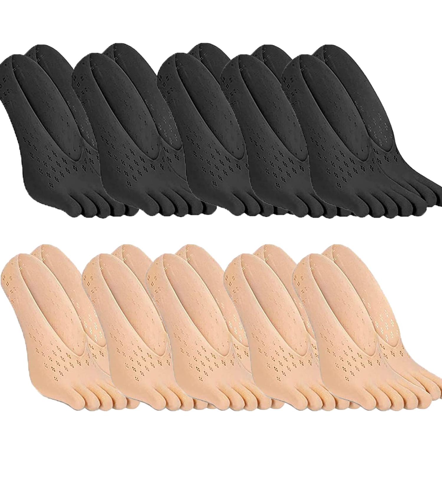 Ergoic Anti-Bale Hornness Socks - Orthopedic Compression Stockings for Relief from Bunion Pain - 10 Pack Black & Skin - Buy Online on GoSupps.com