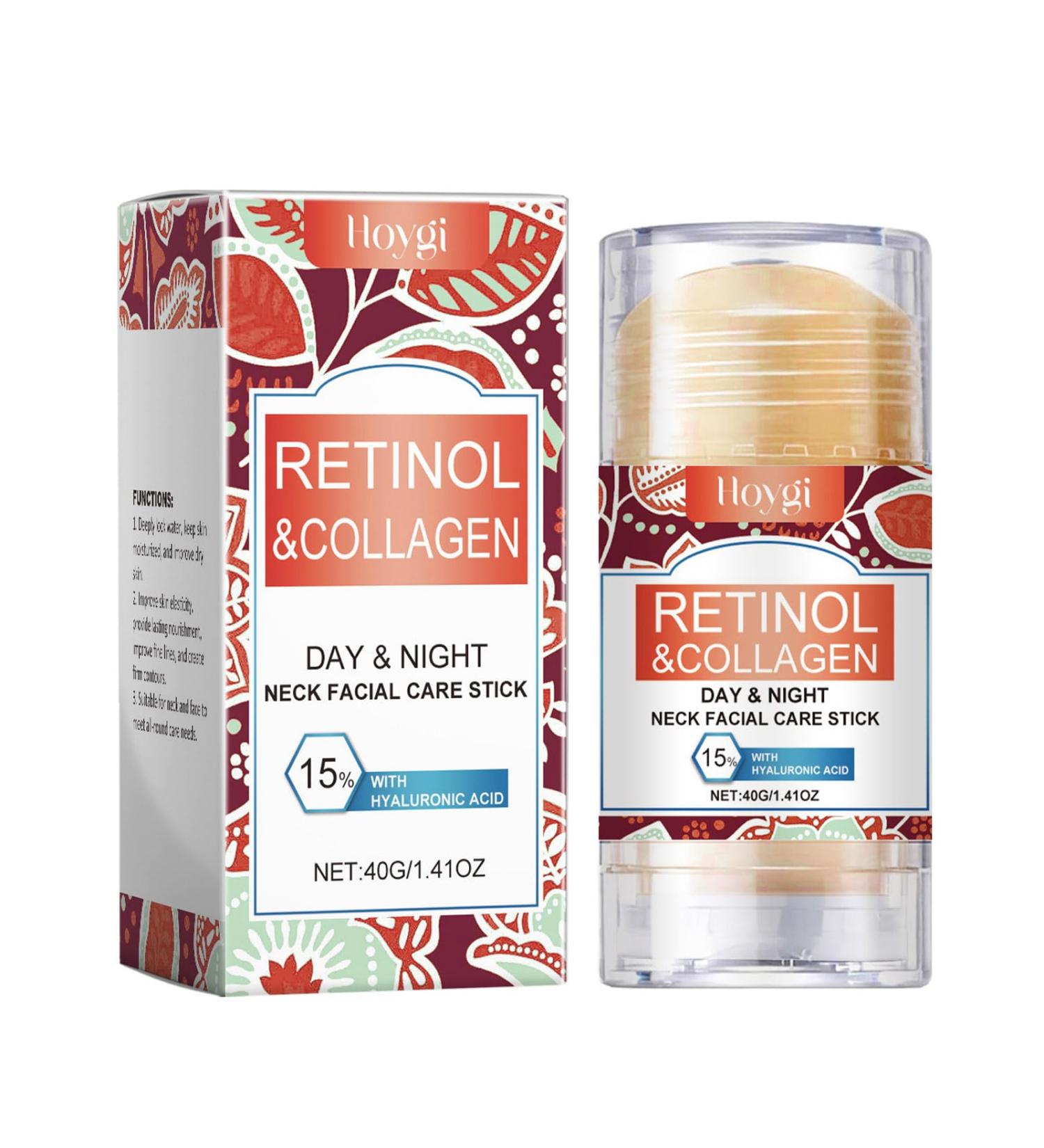 Retinol & Collagen Neck Care Stick | Anti-Aging Firming Cream for Neck & D collet - Tighten & Hydrate Skin Day & Night - Buy Online on GoSupps.com