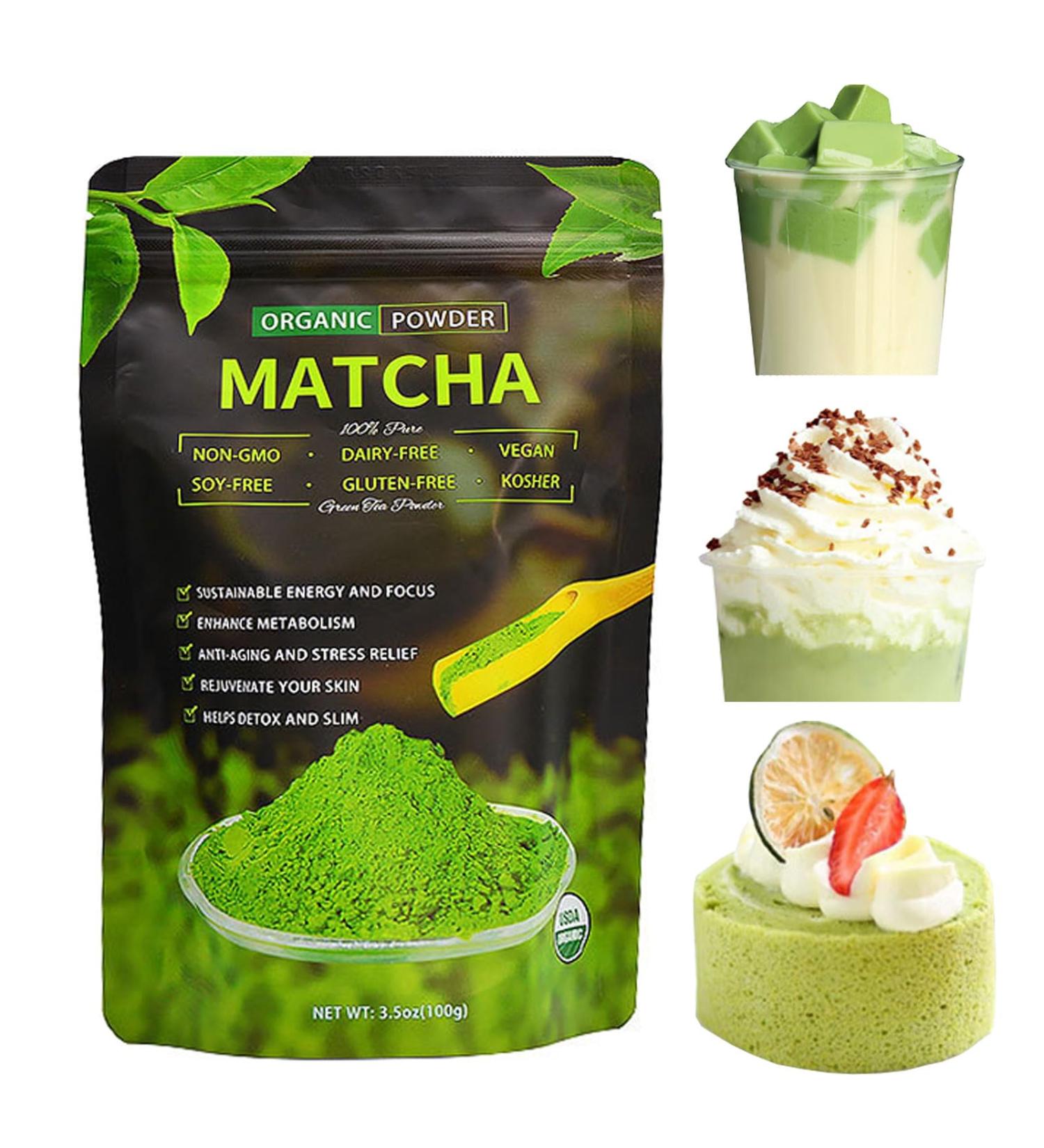 Matcha Green Tea Powder 100g Organic Matcha Powder Ceremonial Grade Matcha - Buy Online on GoSupps.com