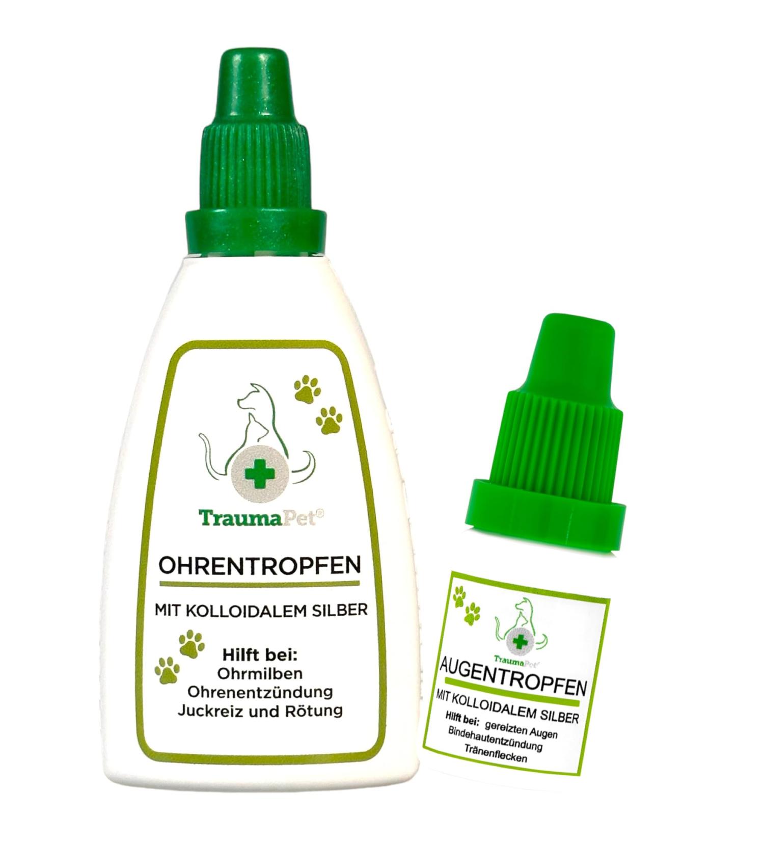traumapet ear drops & eye drops set for dogs and cats ear + eye drops