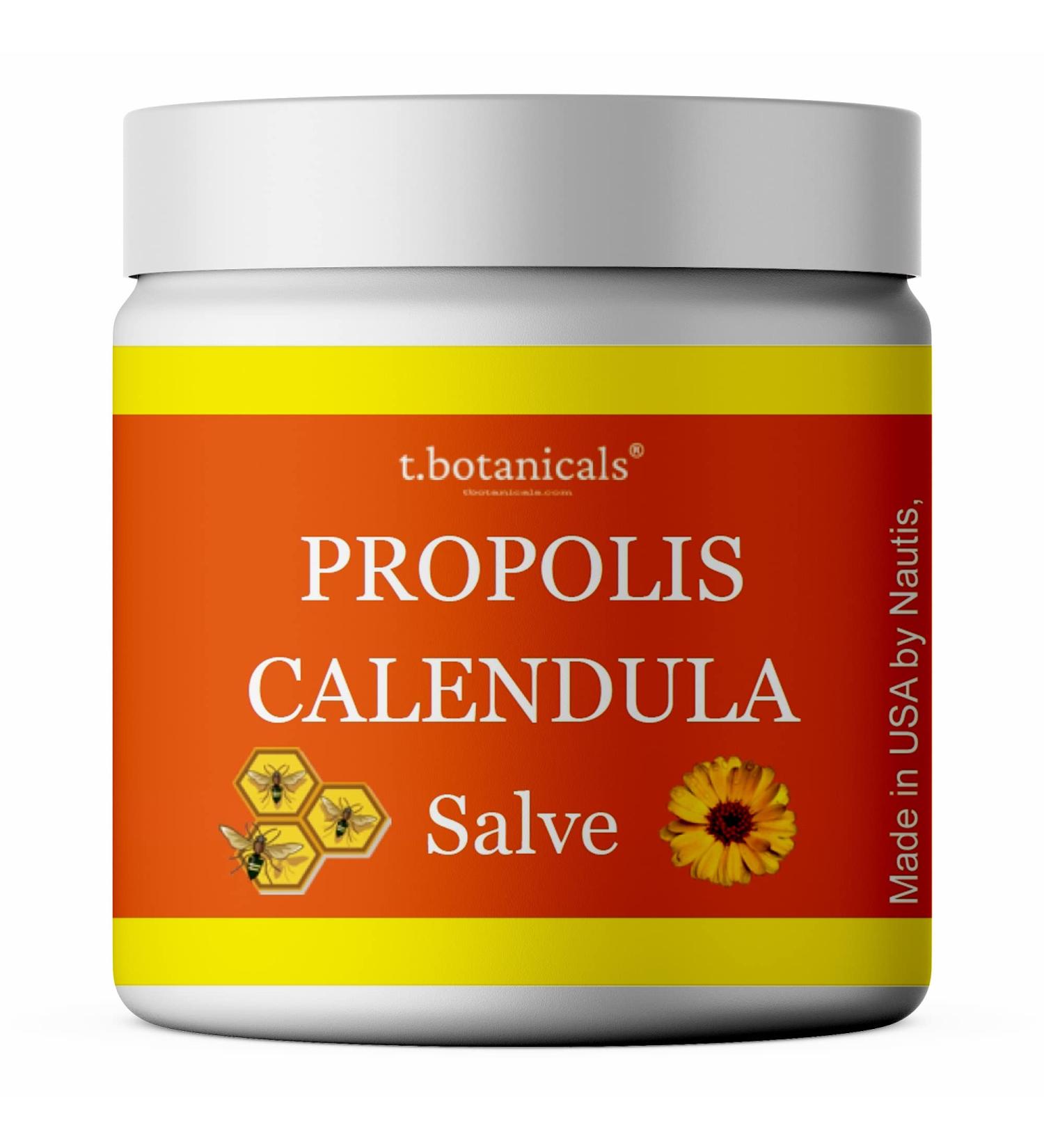 Propolis Calendula Salve: Soothing Balm Moisturizer Ointment - 2oz (Pack of 1) | Made in USA - Buy Online on GoSupps.com