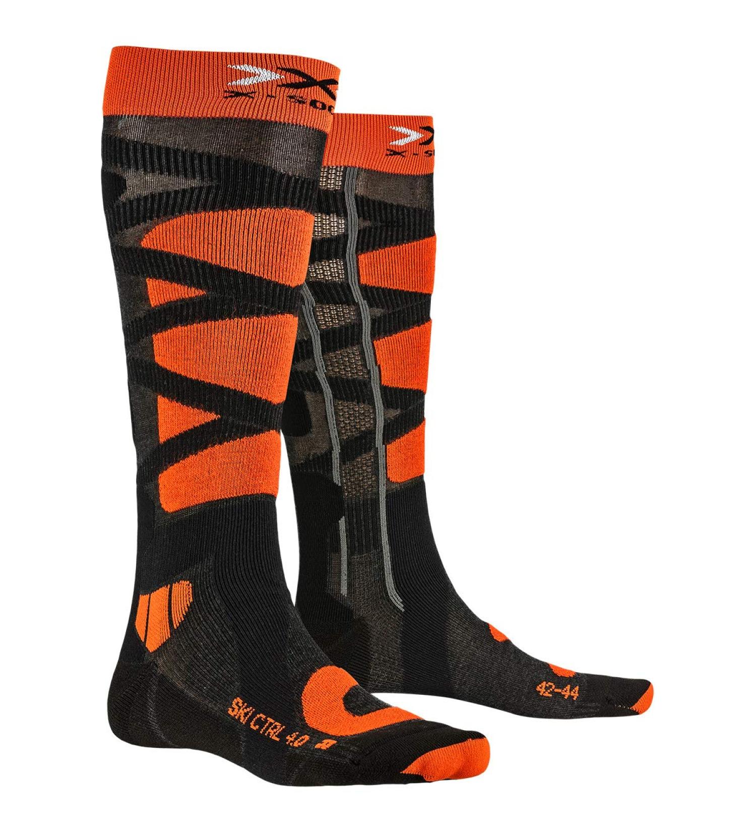 Buy X-Socks X-Bionic Unisex Ski Control 4.0 Socks - Anthracite Melange/X-Orange Size 42/44 | International Shipping Available - Buy Online on GoSupps.com
