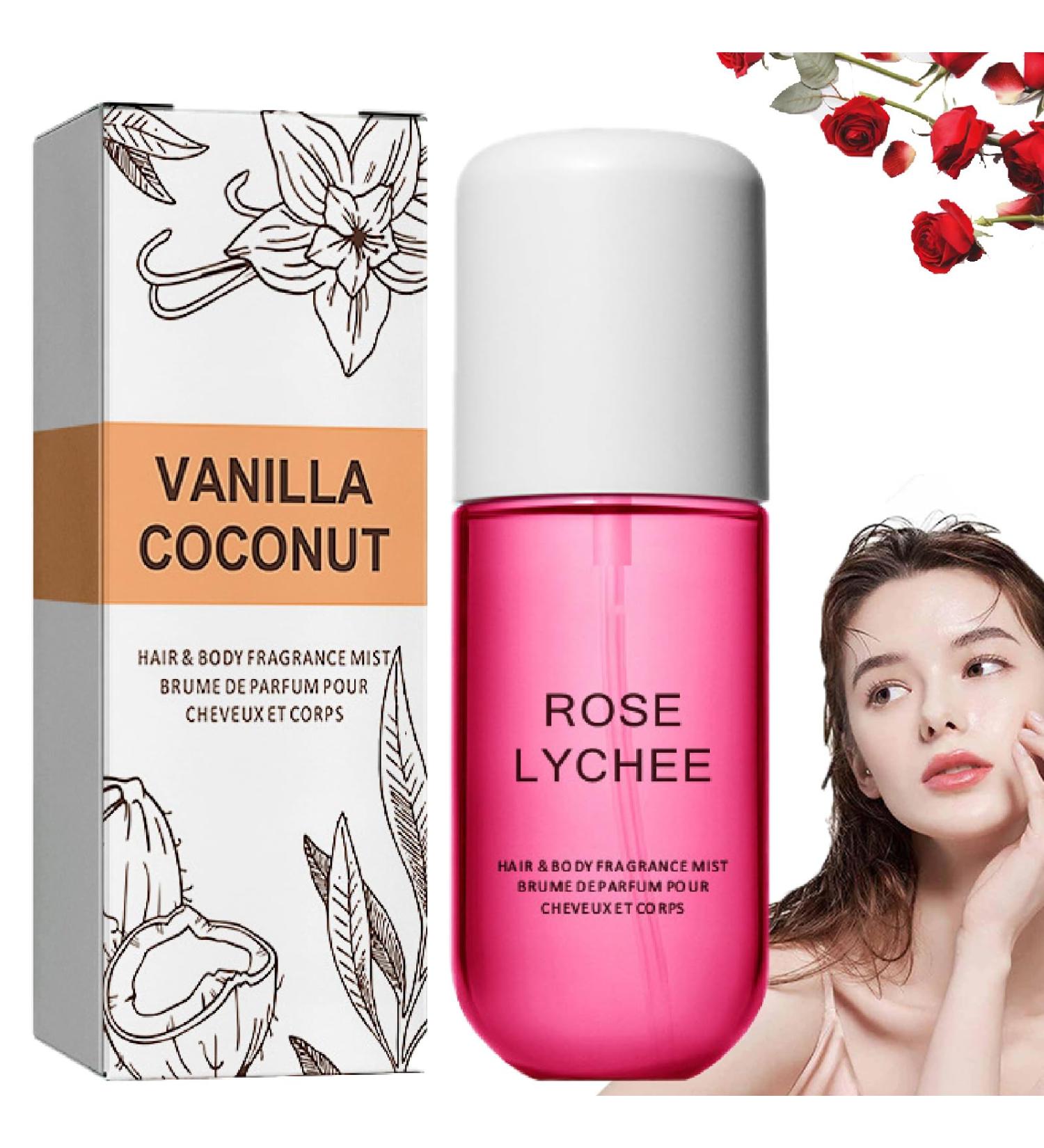 Vanilla Coconut Perfume Vanilla - Body & Hair Fragrance Mist Coconut Vanilla Perfume Vanilla Coconut Hair and Body Perfume Spray 50ml Vanilla Hair & Body Fragrance Mist for Women (Rose) - Buy Online on GoSupps.com