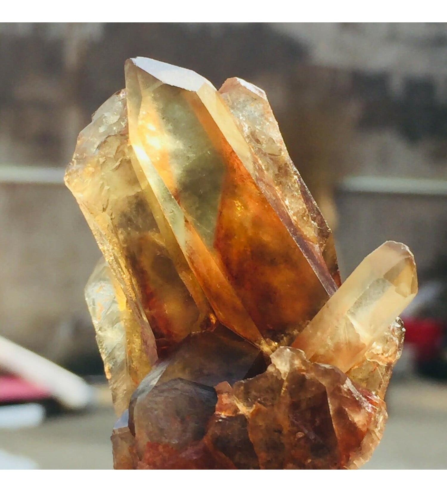 65g Natural Black Smoked Citrine Quartz Crystal Cluster Rough Specimen Suitable for Home ERTEYIN - Buy Online on GoSupps.com