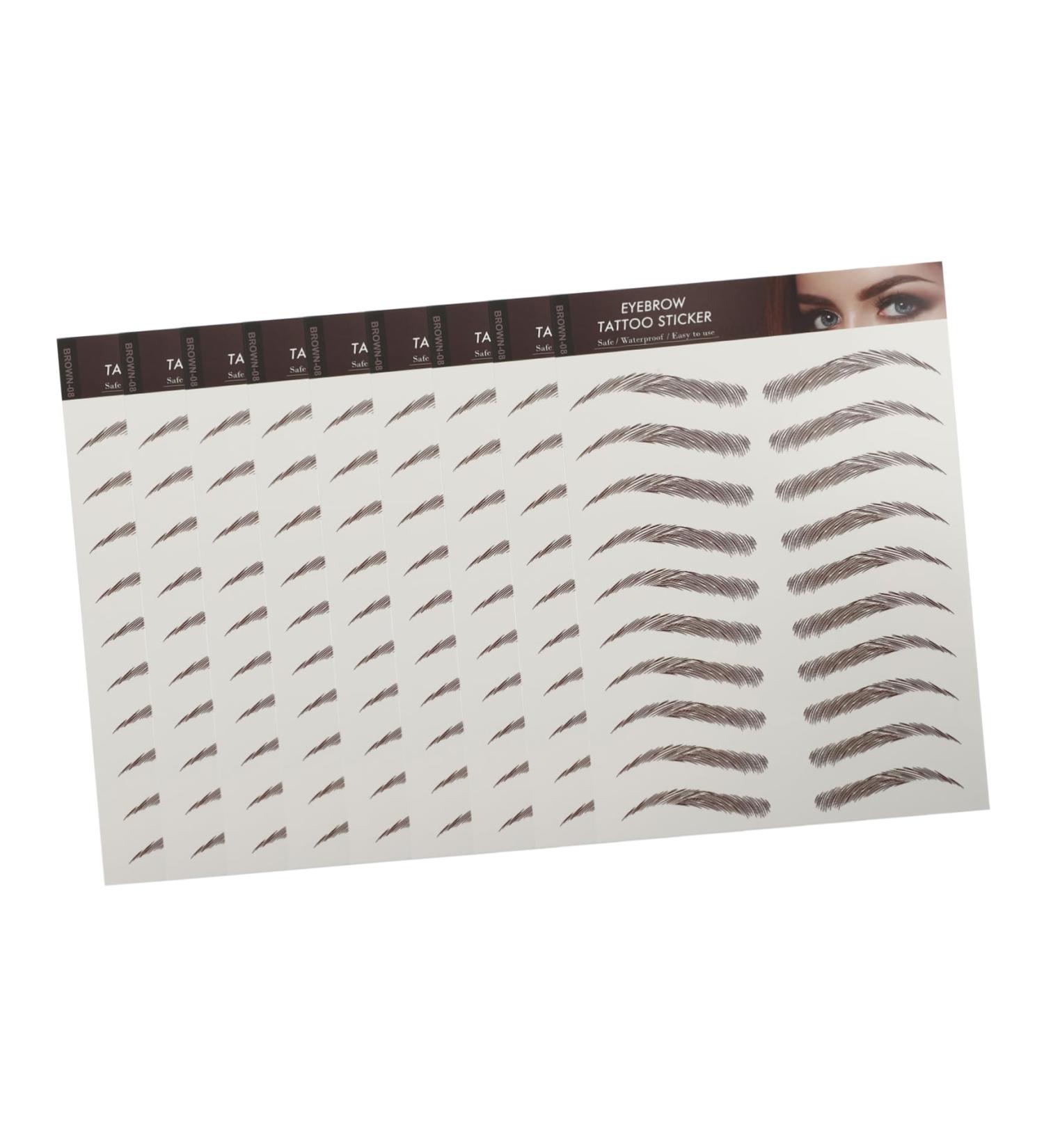 Beavorty 18 Sheets Waterproof Eyebrow Stickers Faux Eyebrown Decals Fake Eyebrow Stickers 6d Eyebrow Trimming - Buy Online on GoSupps.com