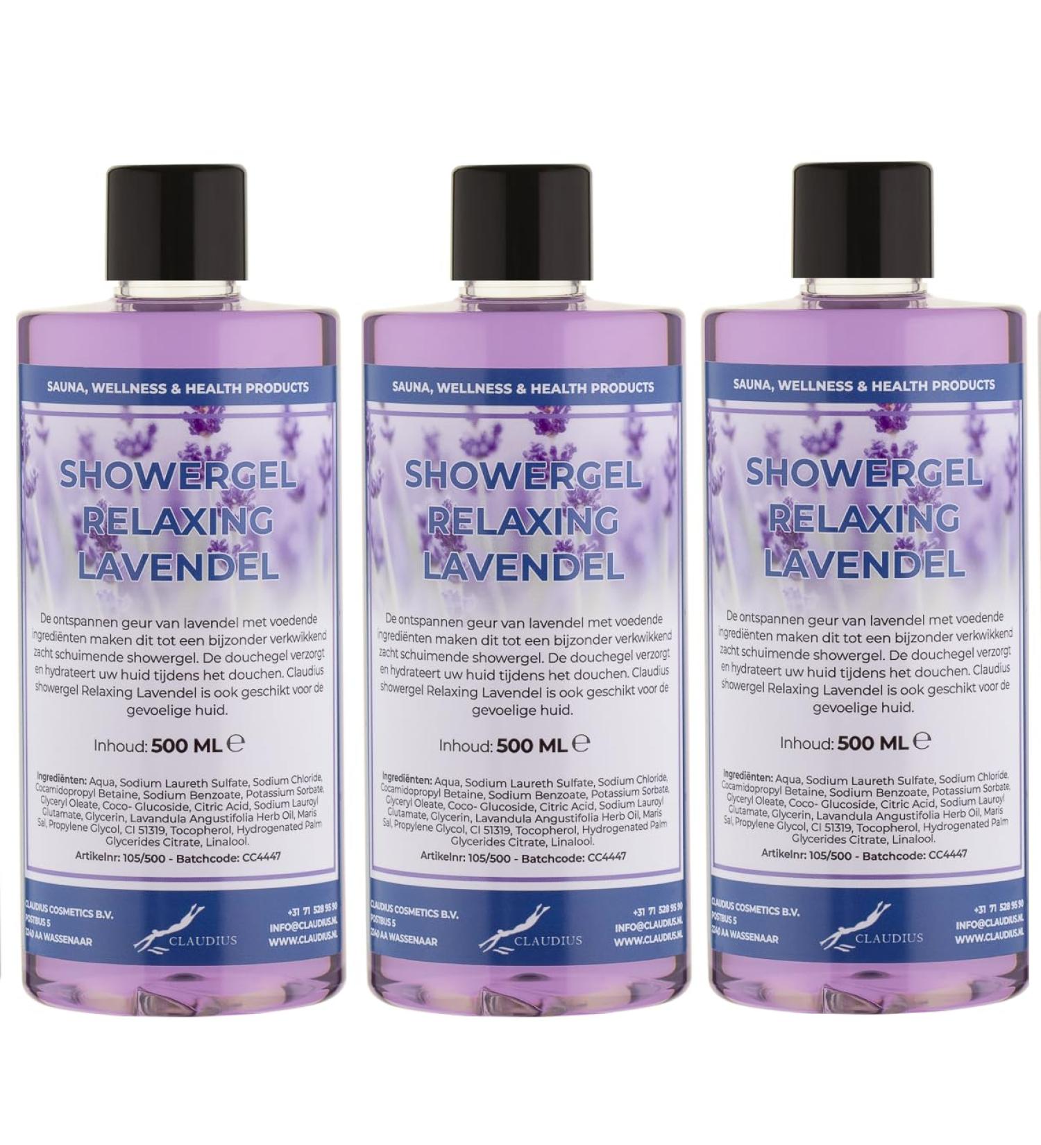 Claudius Shower gel Lavender 500 ml set of 3 pieces Shower gel