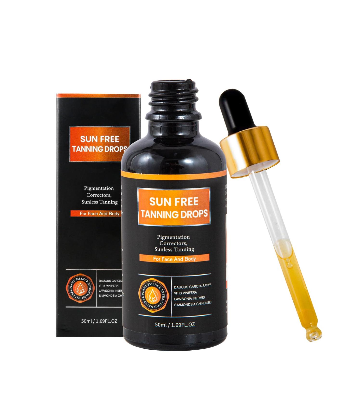 Sun Free Self-Tanning Drops | Plant-Based Formula for All Skin Types - Customizable Color Adjustment - Buy Online on GoSupps.com