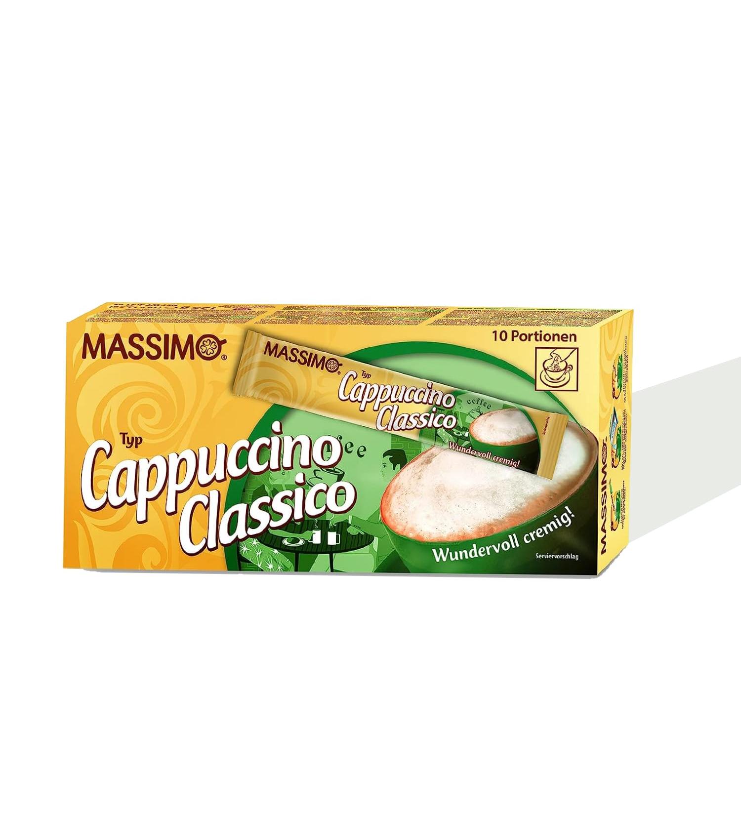  MASSIMO MASSIMO Classico Cappuccino 160 Sticks 16 x 10 Sticks 12.5g Cocoa Powder Soluble Coffee Instant Capccino Quick Brew - Buy Online on GoSupps.com
