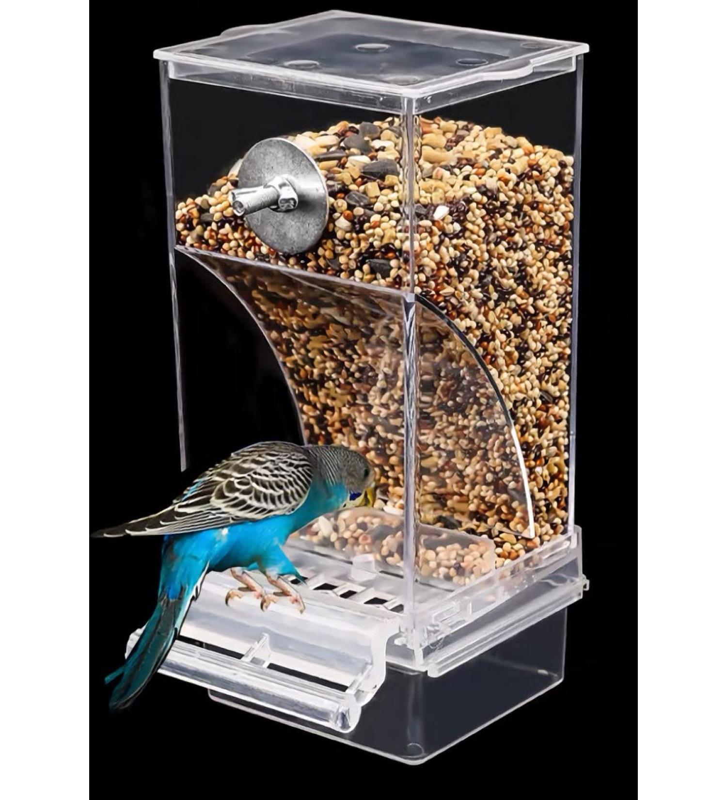 Automatic No Mess Bird Feeder for Parakeet Canary Cockatiel Finch - Bird Cage Accessories - Buy Online on GoSupps.com