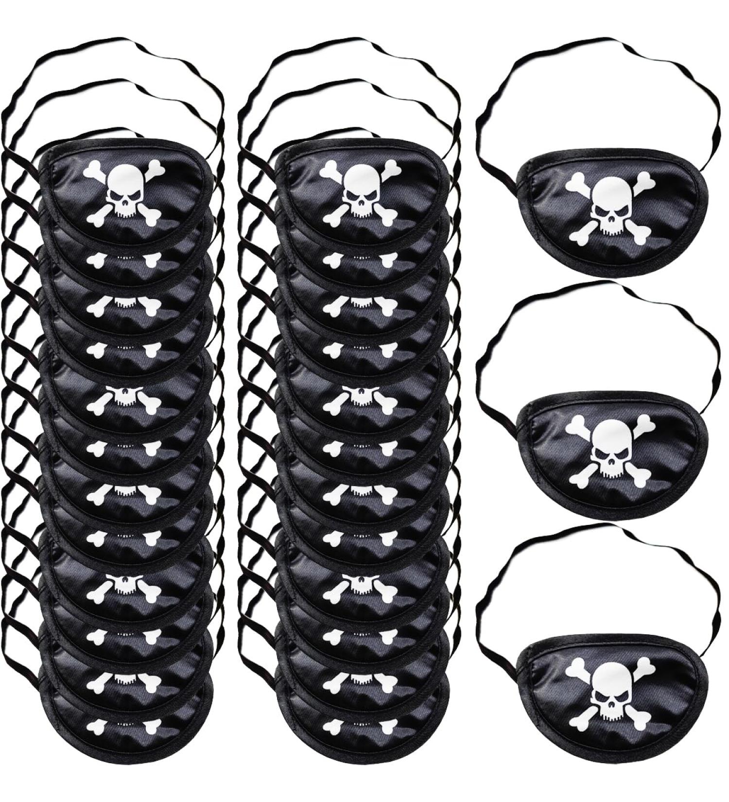 26PCS Black Pirate Eye Patches - Skull Eye Masks for Adults | Perfect for Halloween & Christmas Party Favors - Buy Online on GoSupps.com