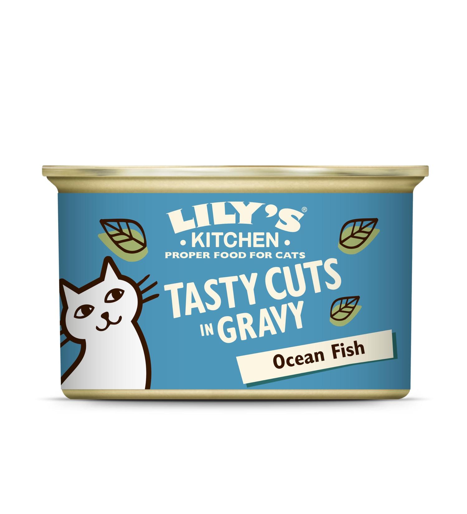 Lily's Kitchen Natural Wet Food Canned for Adult Cats Delicious Fish Bites in Gravy Grain-Free Recipe (24 x 85g Trays) - Buy Online on GoSupps.com