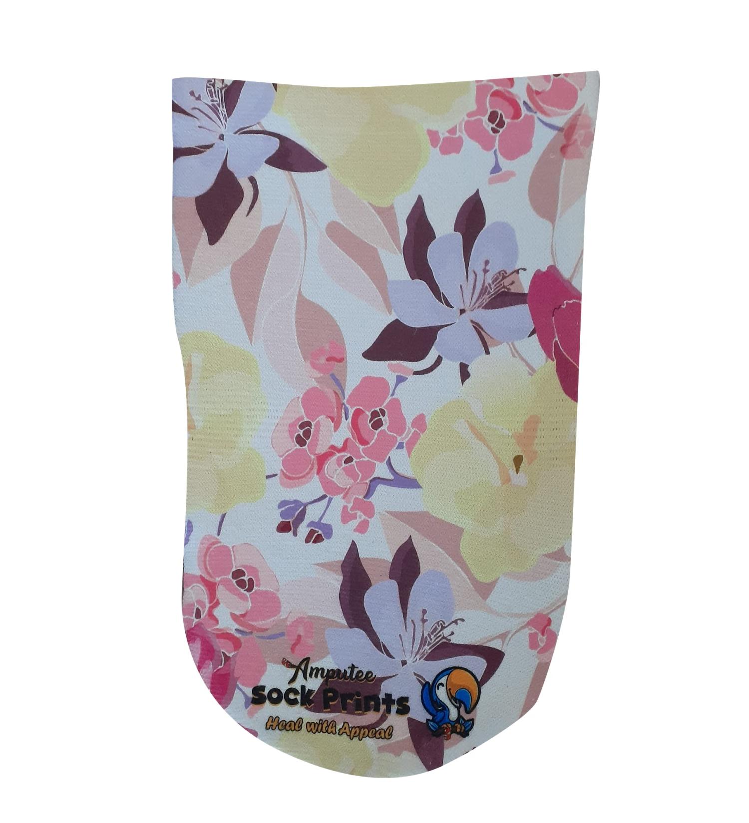 Colorful Soft Flowers Amputee Stump Sock - Heal with Appeal Lview V1 3Ply - Buy Online on GoSupps.com