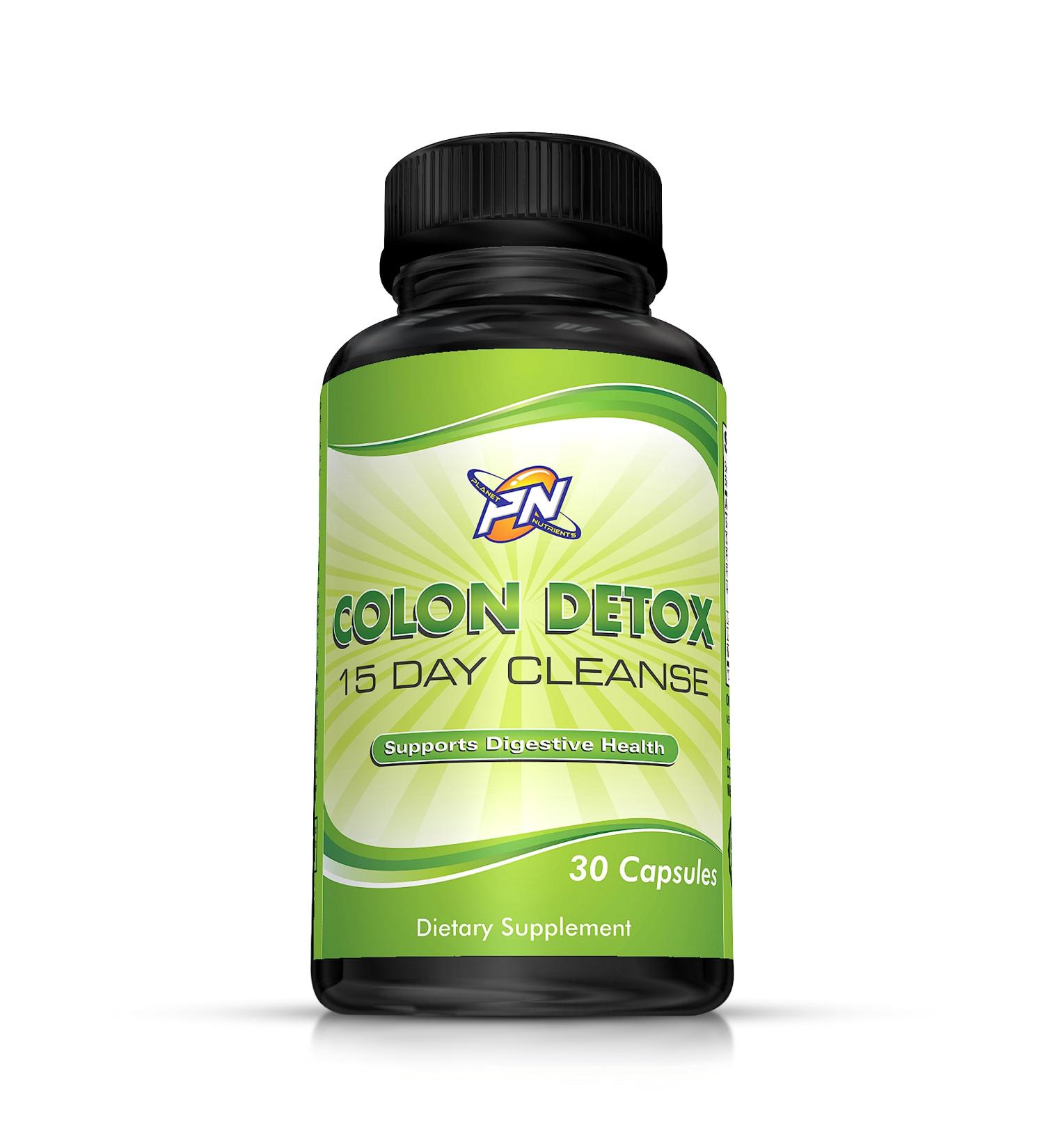 Planet Nutrients Colon Detox Capsules - 15 Day Cleanse for Digestive Health - Non-GMO - 30 Capsules - Buy Online on GoSupps.com