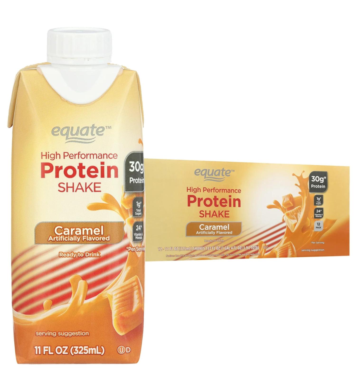 Equate High Performance Protein Shake Meal Replacement 30g Protein Low Sugar Gluten Free Lactose Free Nutritional Shake Ready to Drink for Workout Recovery and Muscle Gain 11 oz - Buy Online on GoSupps.com