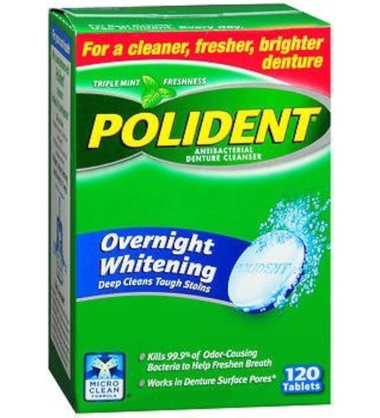Polident Overnight Whitening Tablets - Best International Shipping for Ultimate Oral Care - Buy Online on GoSupps.com