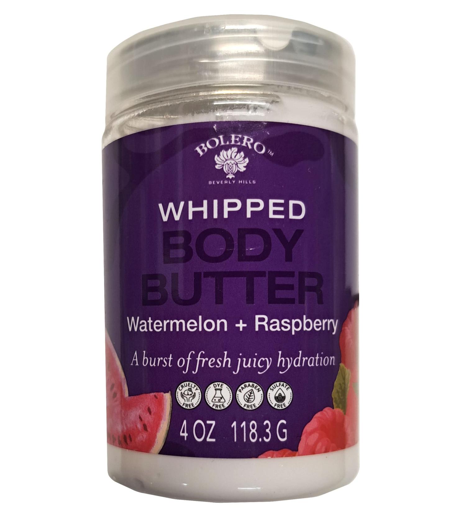 Whipped Body Butter - Watermelon & Raspberry - A Burst of Fresh Juis Hydration 4fl oz. 118.3ml