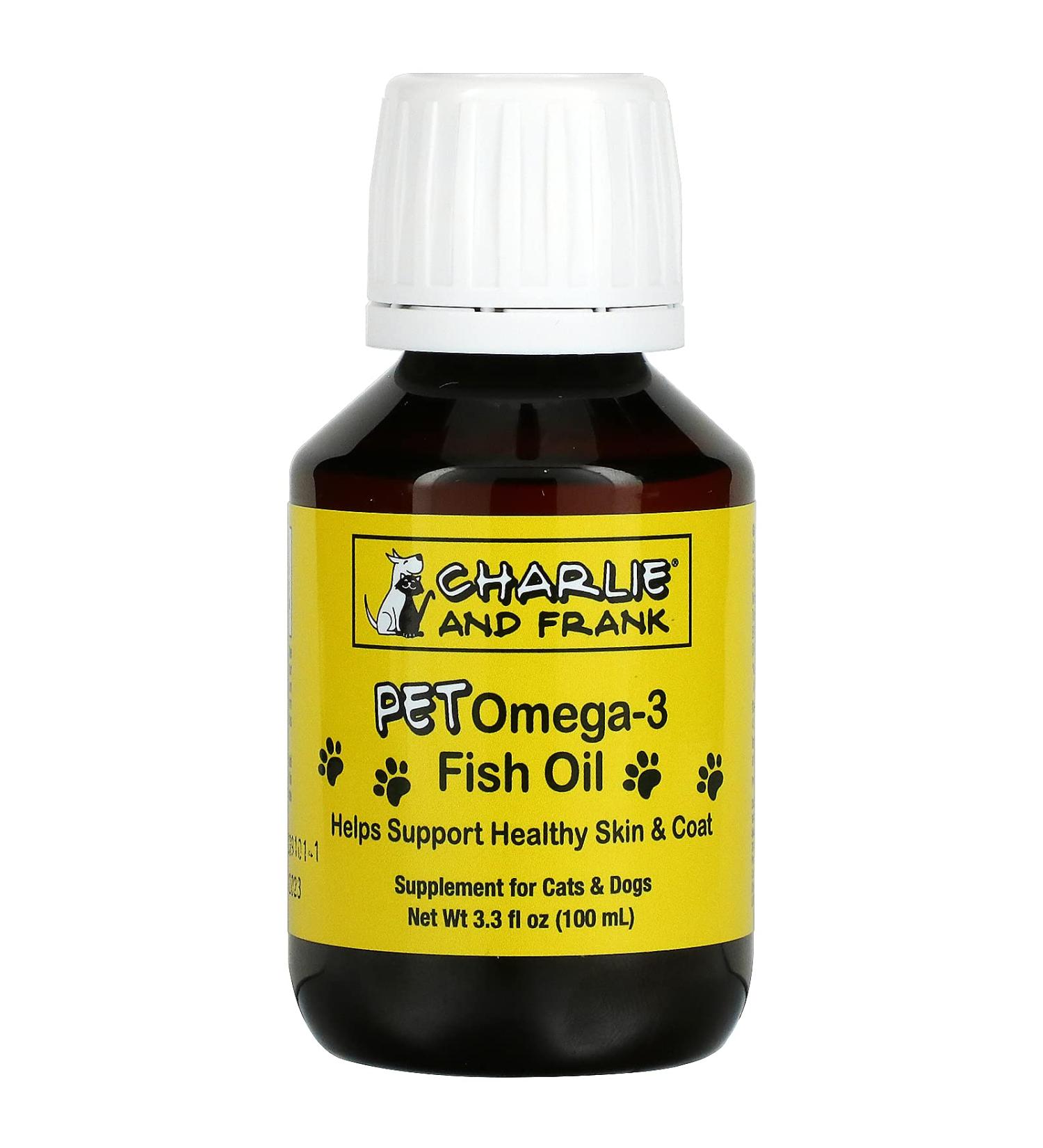 Charlie & Frank Omega-3 Fish Oil for Cats & Dogs - 3.3 fl oz (100 ml) | Promote Healthy Skin & Coat - Buy Online on GoSupps.com