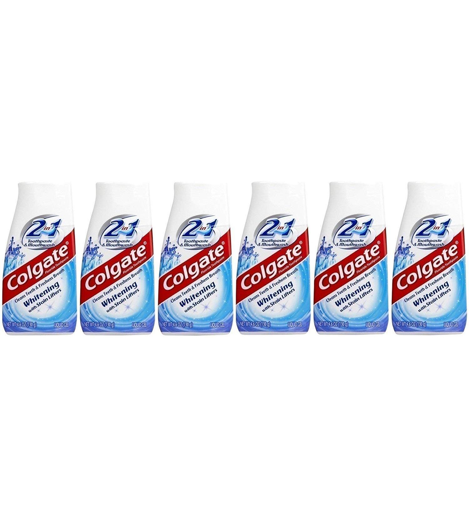Colgate 2-in-1 Whitening With Stain Lifters Toothpaste 4.60 oz (Pack of 8)