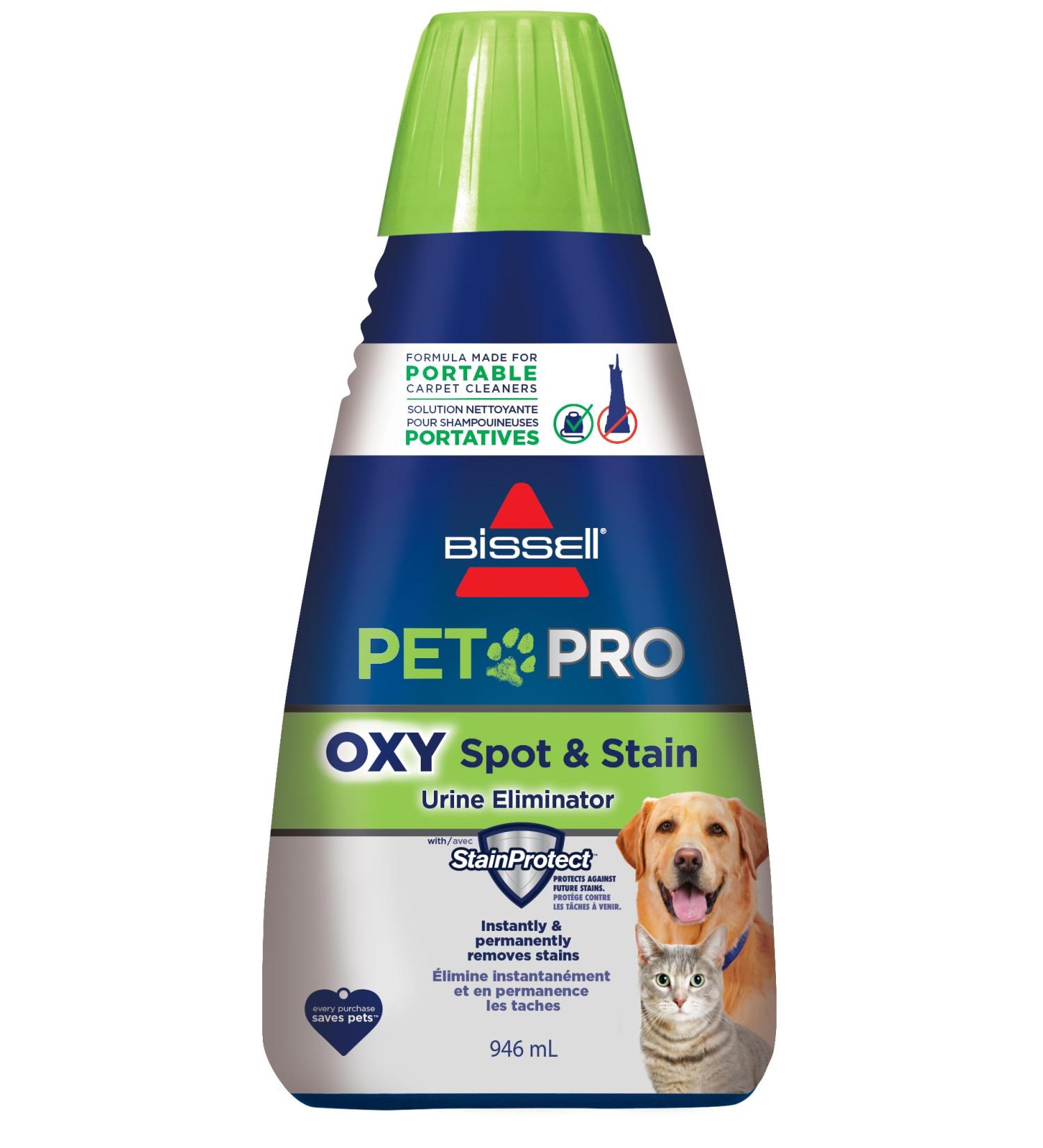 Bissell Professional Pet Spot & Stain + Oxy Formula - Portable Cleaners | 2034c 946 Milliliter Spot and Stain Pet Pro - Buy Online on GoSupps.com