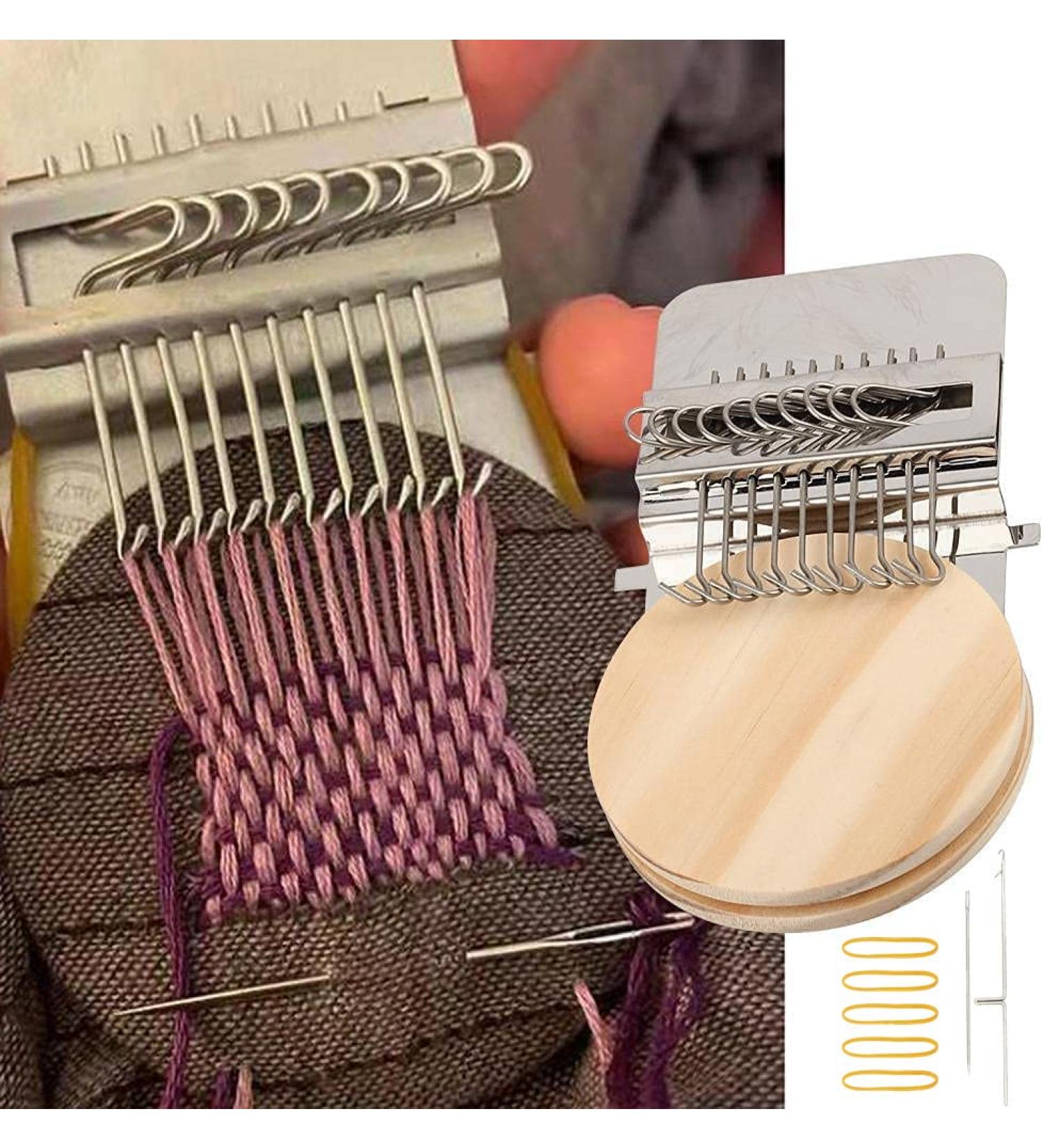 Speedweve Type Small Loom: Mini Mending Tool for Jeans, Socks & Clothes - DIY Weaving Arts (14 Hooks) - Buy Online on GoSupps.com