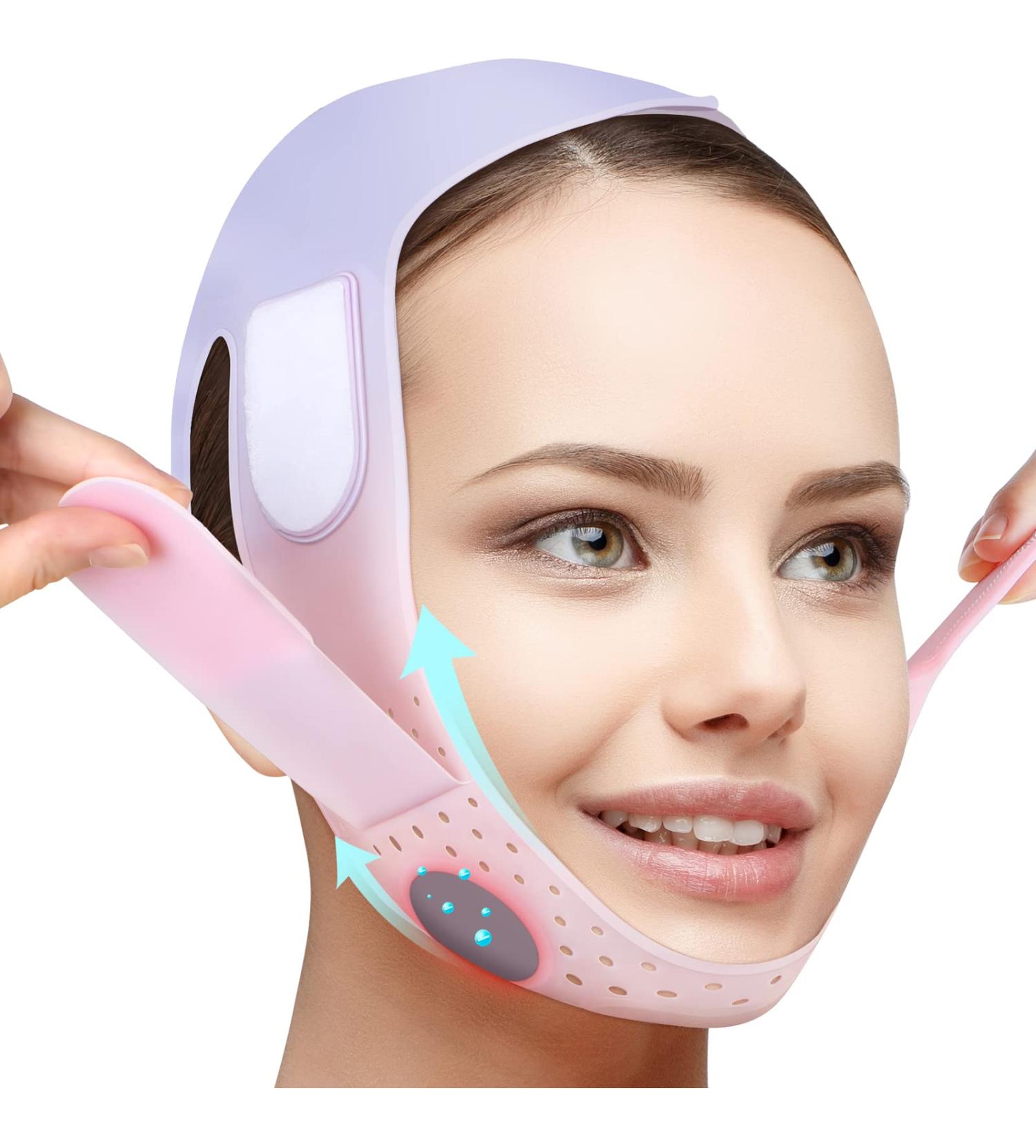 JUSRON V Line Face Tape | Soft Silicone Chin Strap for Women & Men (Candy Pink) | Lift & Contour | International Shipping - Buy Online on GoSupps.com