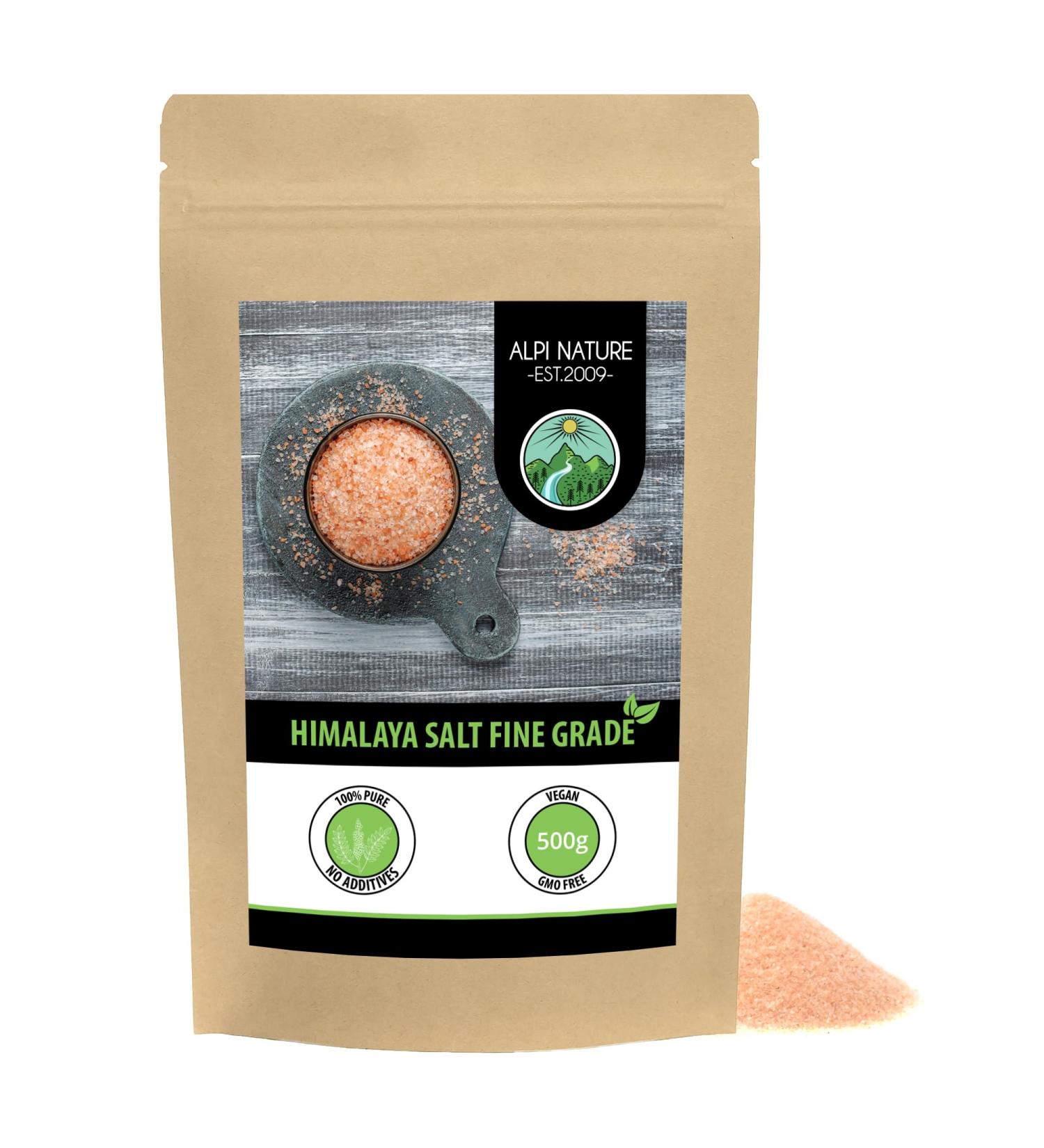 Pink Himalayan Salt fine Grade (500g) Fine Pink Crystal Salt Known as Himalayan Salt from The Khewra Salt Mines in Punjab Pakistan Natural Rock Salt 500 GR - Buy Online on GoSupps.com