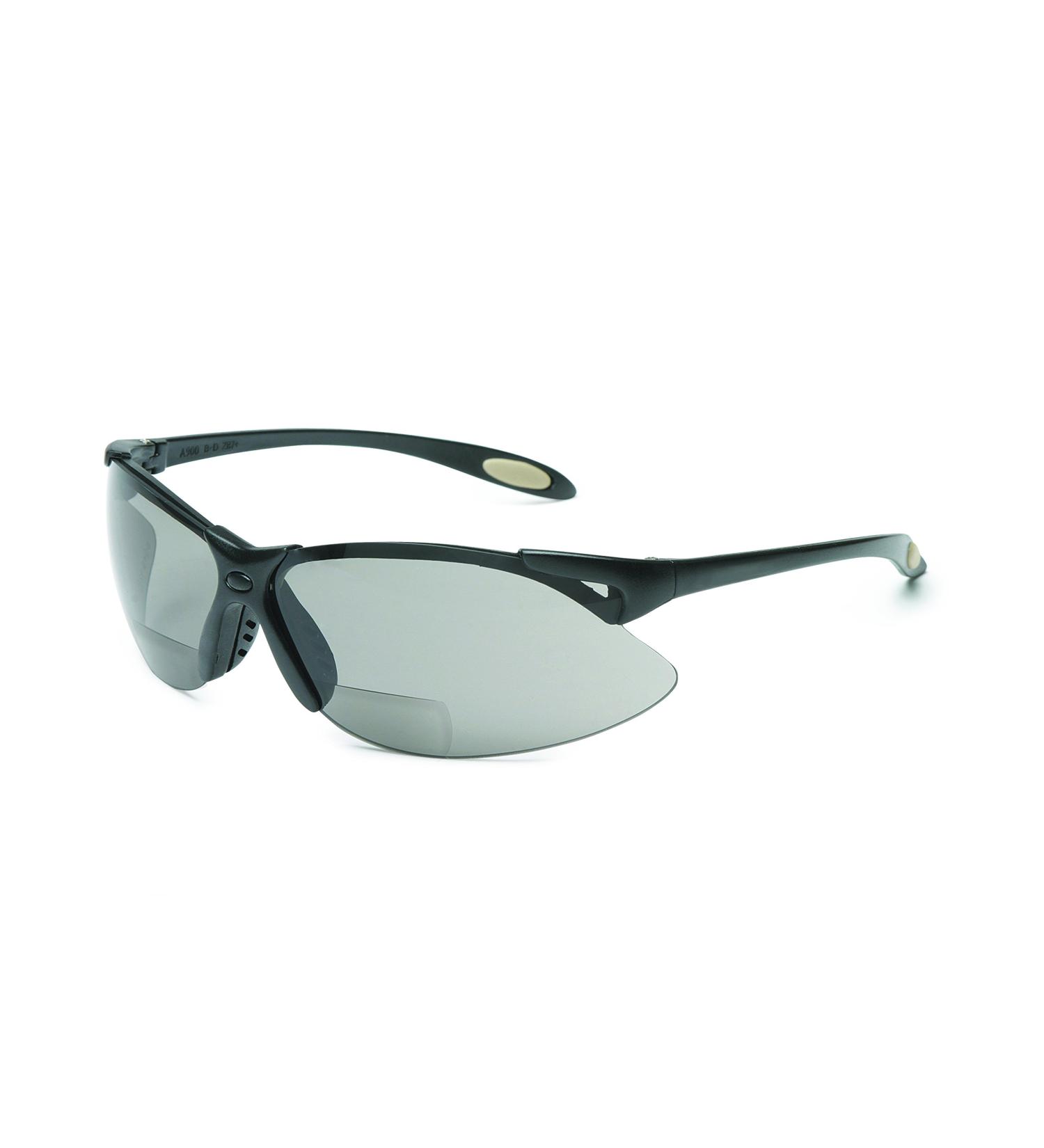 UVEX by Honeywell A960 Reader/Magnifier Series Black Frame 1.5 Diopter TSR Gray Lens with Anti-Scratch Hardcoat Grey