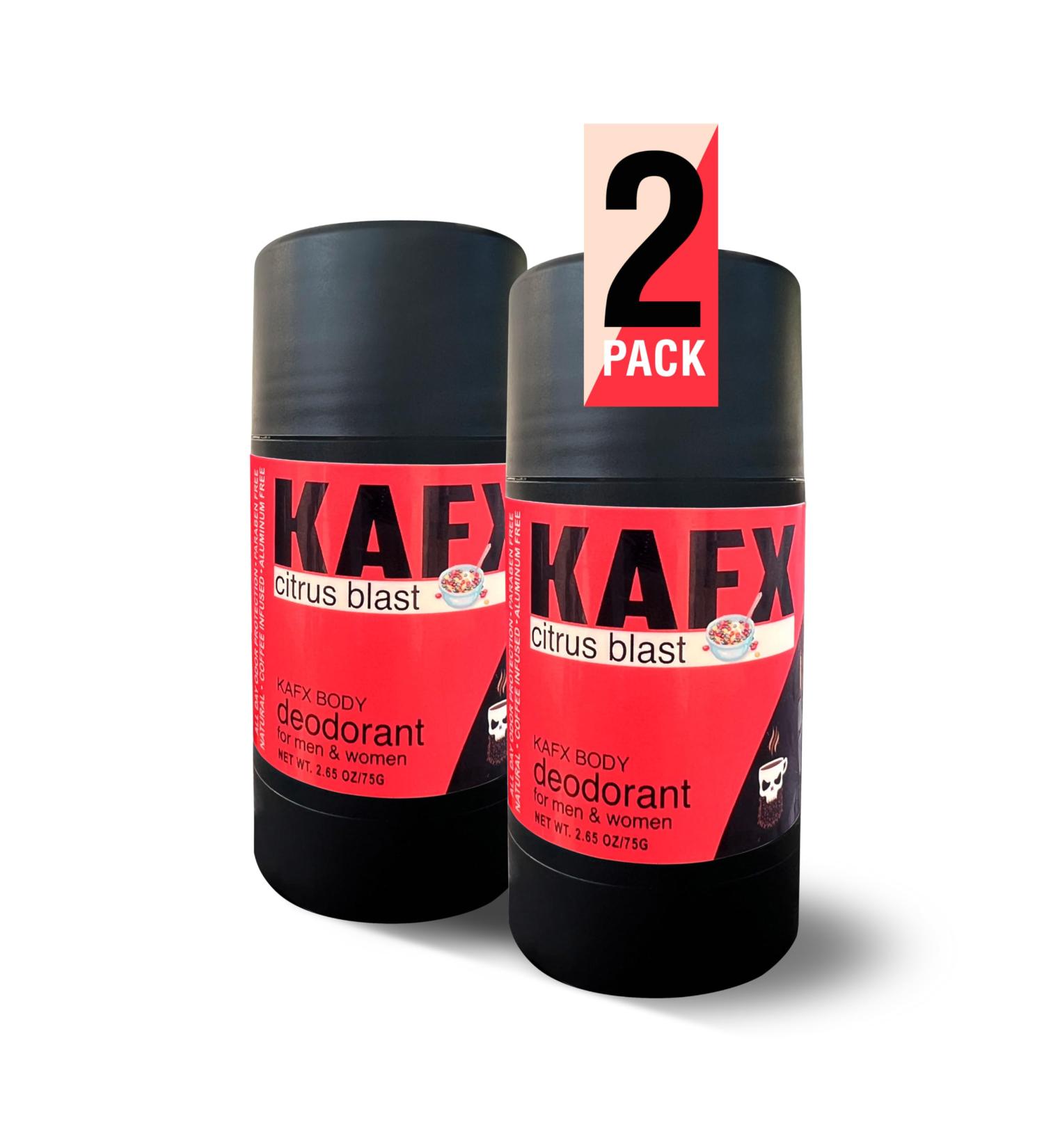Citrus Blast Deodorant for Women and Men - Organic and Natural Aluminum-Free Coffee Oil-Infused for Long-Lasting Odor Protection Single Pack Paraben-Free 2 Pack 2.65 oz/75 g - Buy Online on GoSupps.com