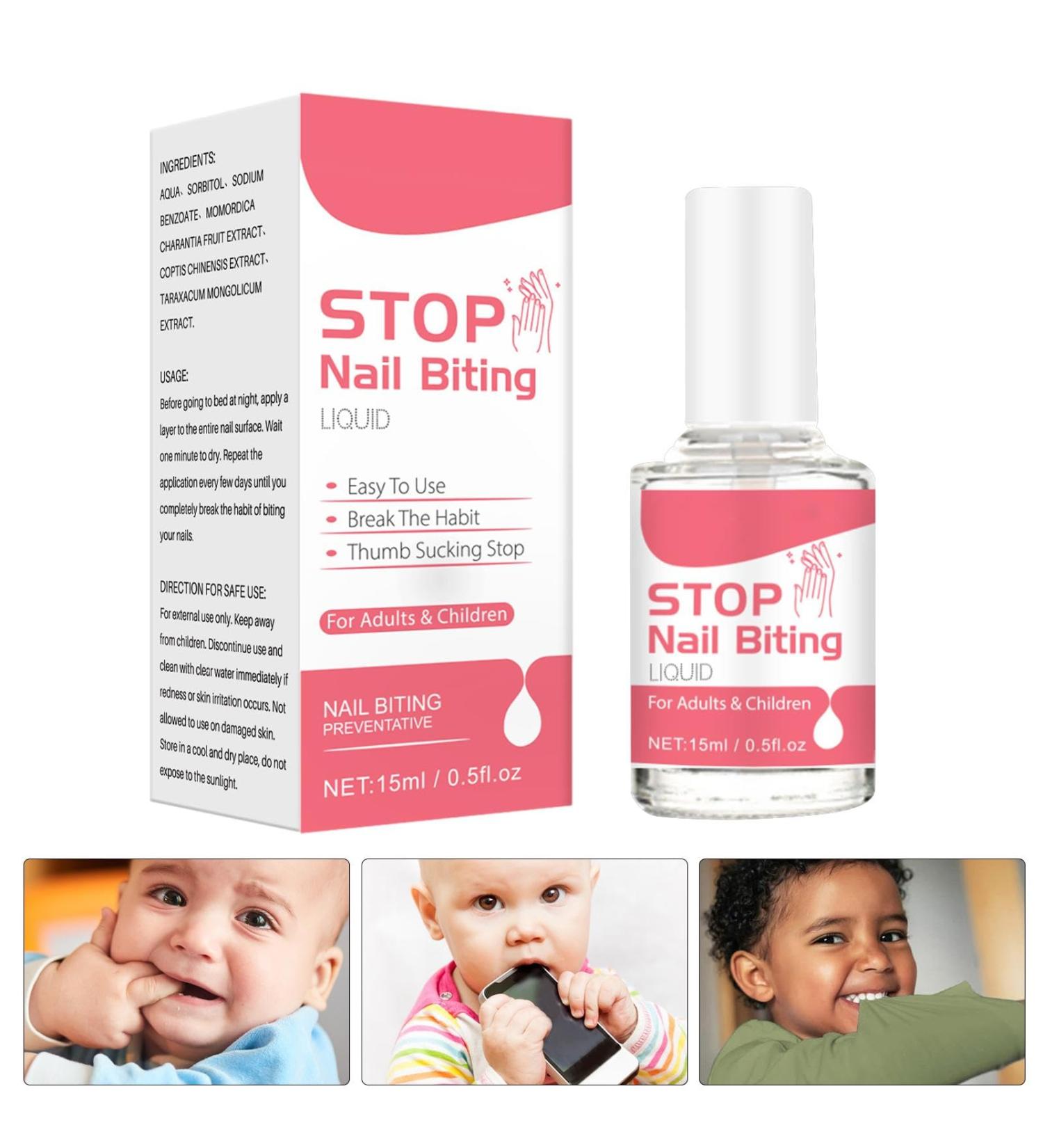 Anti Nail Biting Nail Polish 0.5fl Oz Anti Bite Nail Polish Stop Nail Repair Nail Varnish Stop Biting Your Nails Nail Biting Prevention Clear Nail Varnish Nail Biting Treattment For Adults Kids - Buy Online on GoSupps.com