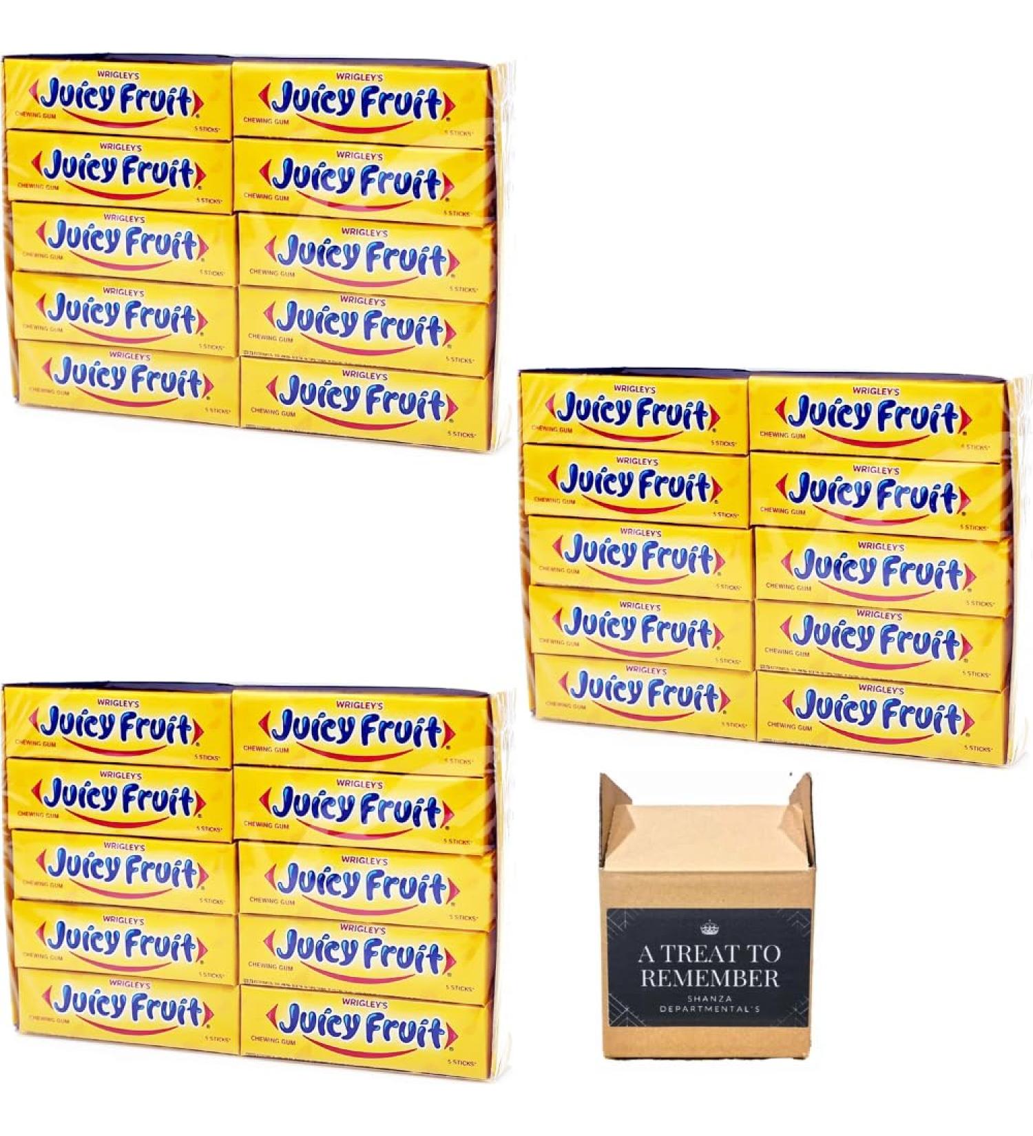 Wrigley's Juicy Fruit Chewing Gum 5 Sticks Pack of 20 (2 Pack) Juicy Fruit Chewing Gum 2 - Buy Online on GoSupps.com