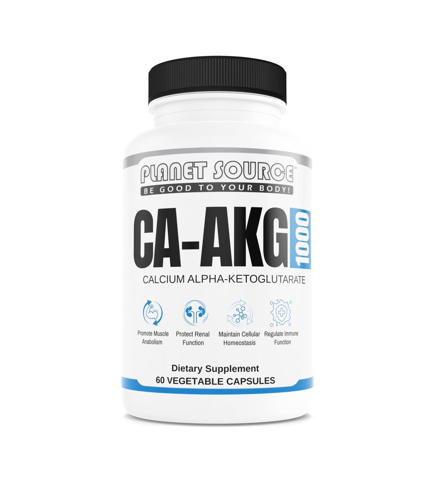Planet Source Calcium Alpha-Ketoglutarate (Ca-AKG) 1000mg Supports Healthy Aging and Energy
