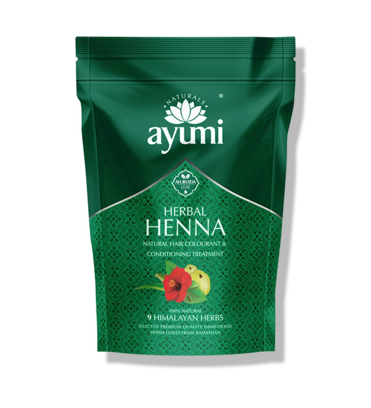 Ayumi Herbal Henna Powder | Natural Hair Color & Conditioner | 9 Himalayan Herbs | No Artificial Additives | 150g - Shop Internationally - Buy Online on GoSupps.com