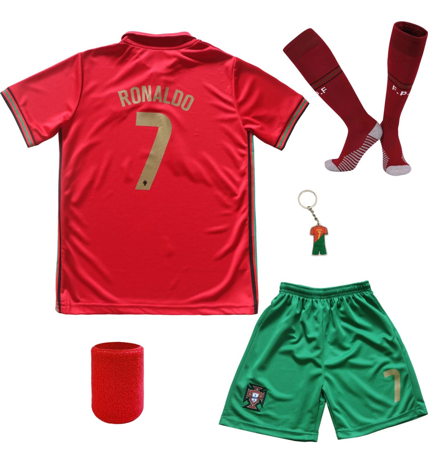 LeenBD Ronaldo #7 Youth Soccer Jersey & Shorts Set - Home 26 (8-9 Years) - Buy Online on GoSupps.com