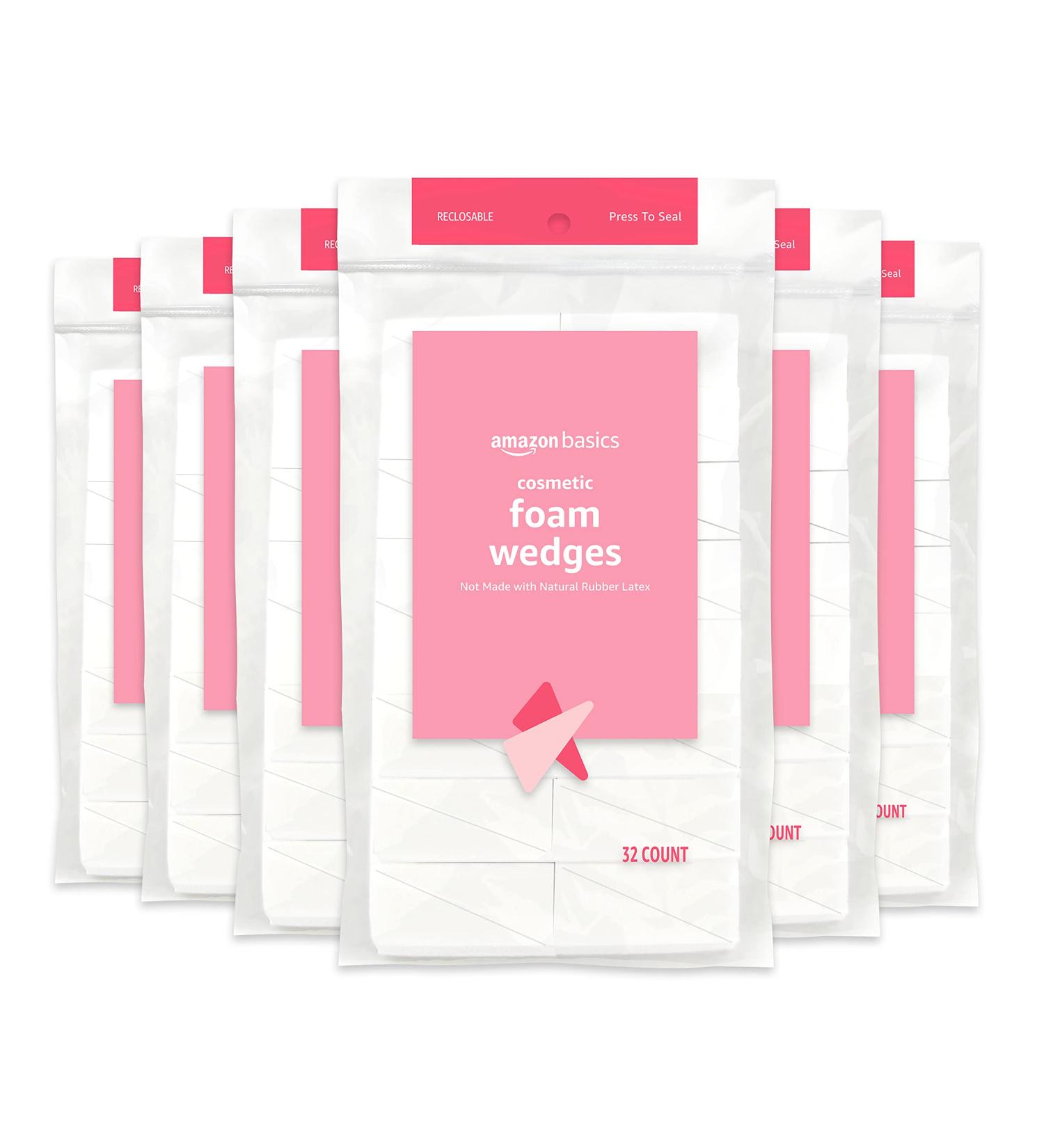 Amazon Basics Cosmetic Foam Wedges 32ct - Pack of 6 (Formerly Solimo) - Best Value Makeup Sponges - Buy Online on GoSupps.com