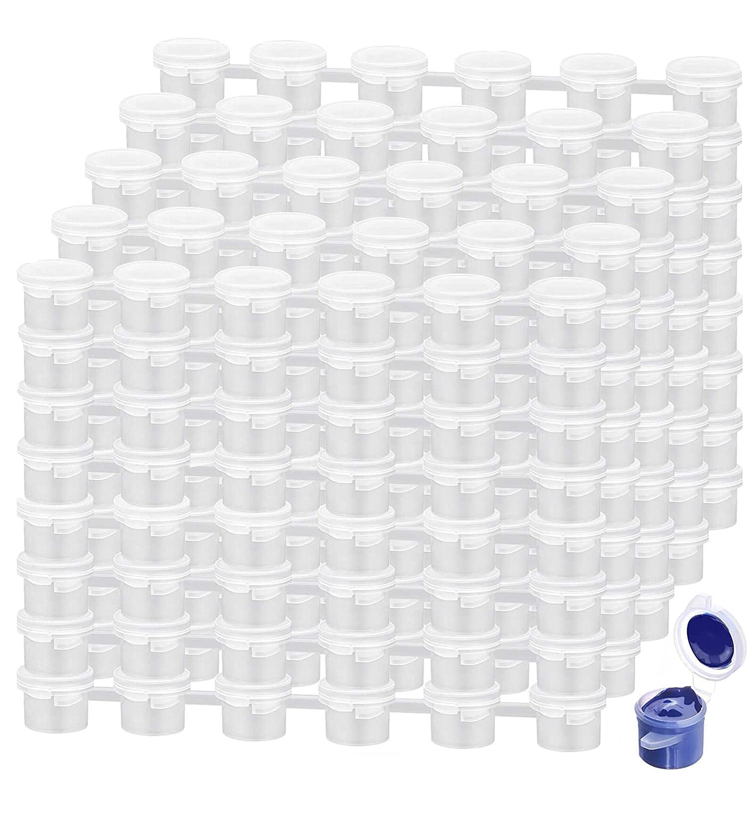 600 PCS 3ml Empty Paint Pots with Lids - Clear Plastic Painting Cups Bulk for Art Schools & Festivals - Buy Online on GoSupps.com