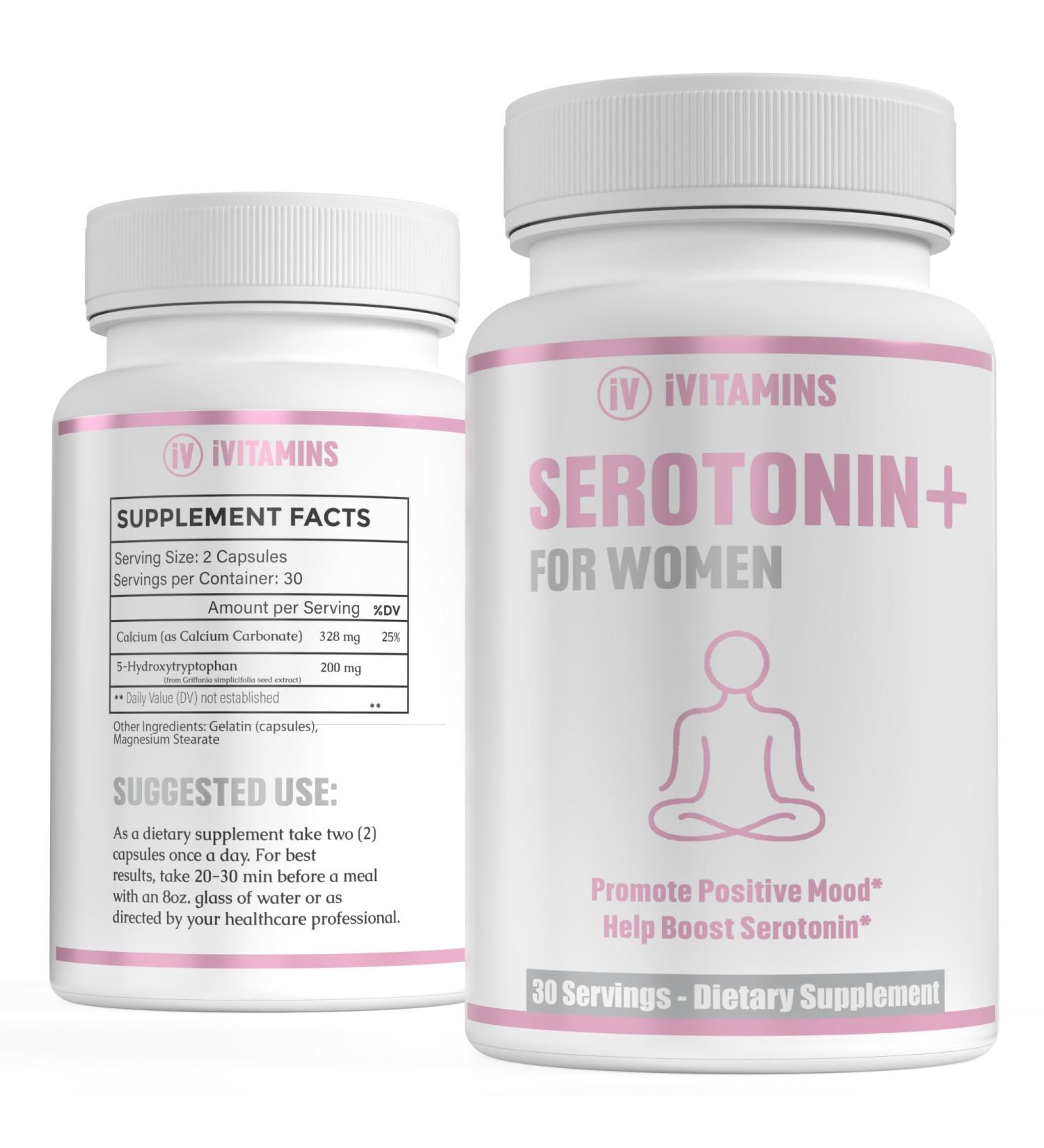 Serotonin Supplements for Women | Improve Mood & Support Healthy Serotonin Levels | 5-HTP Mood Support - 1 fl oz - Buy Online on GoSupps.com