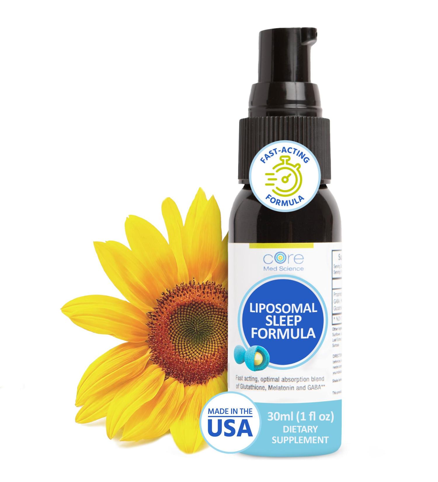 Core Med Science Liposomal Oral Sleep Spray Formula 1 Fl Oz - Melatonin Spray Supports Restful & Quality Sleep & Relaxation - Glutathione Melatonin & GABA for Adults 1 Fl Oz (Pack of 1) - Buy Online on GoSupps.com