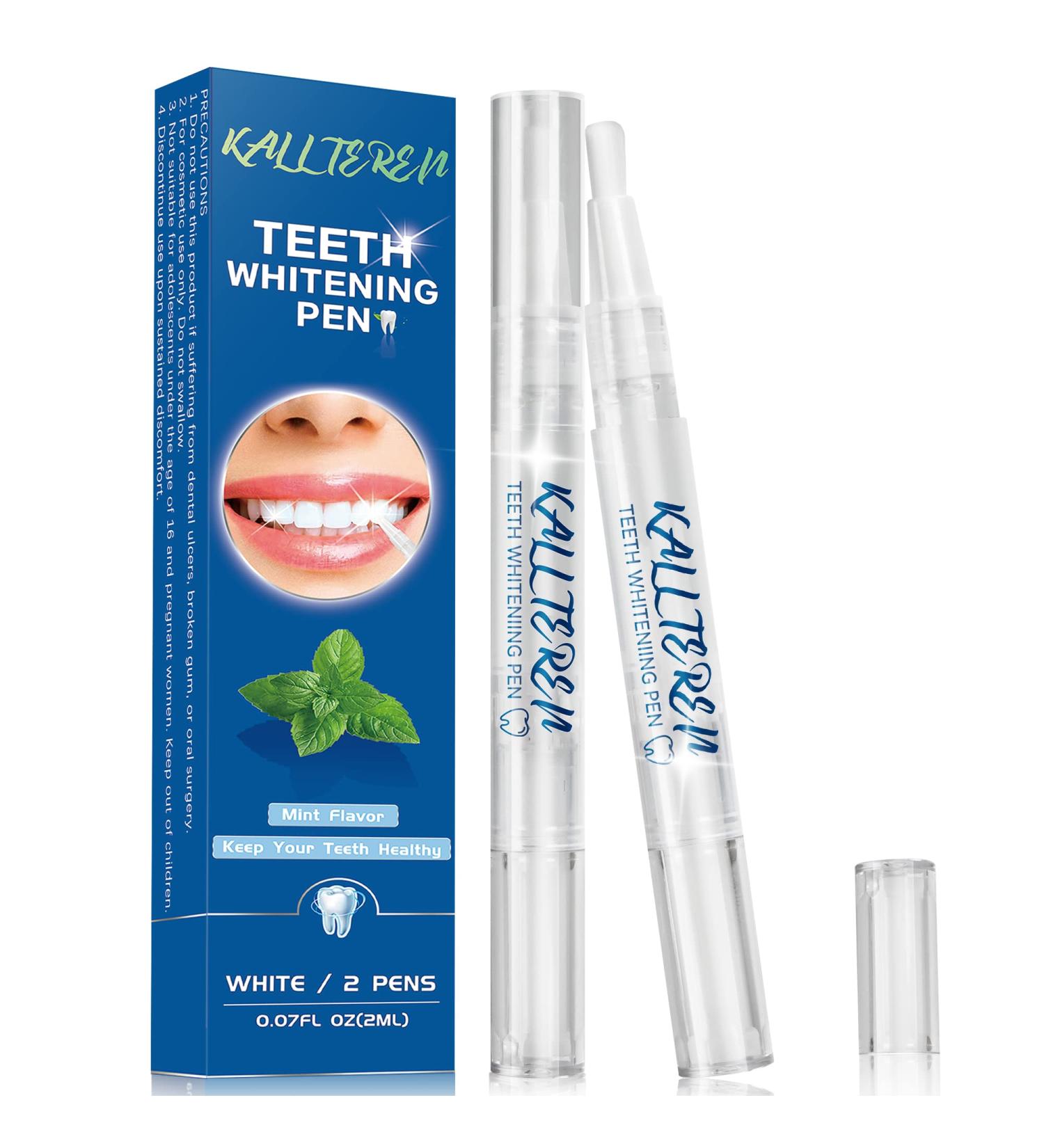 Teeth Whitening Pen (2 Pens) Kit - Sensitivity-Free Gel for Brighter Teeth - 20+ Uses, Travel-Friendly & Painless - Mint Flavor - Buy Online on GoSupps.com