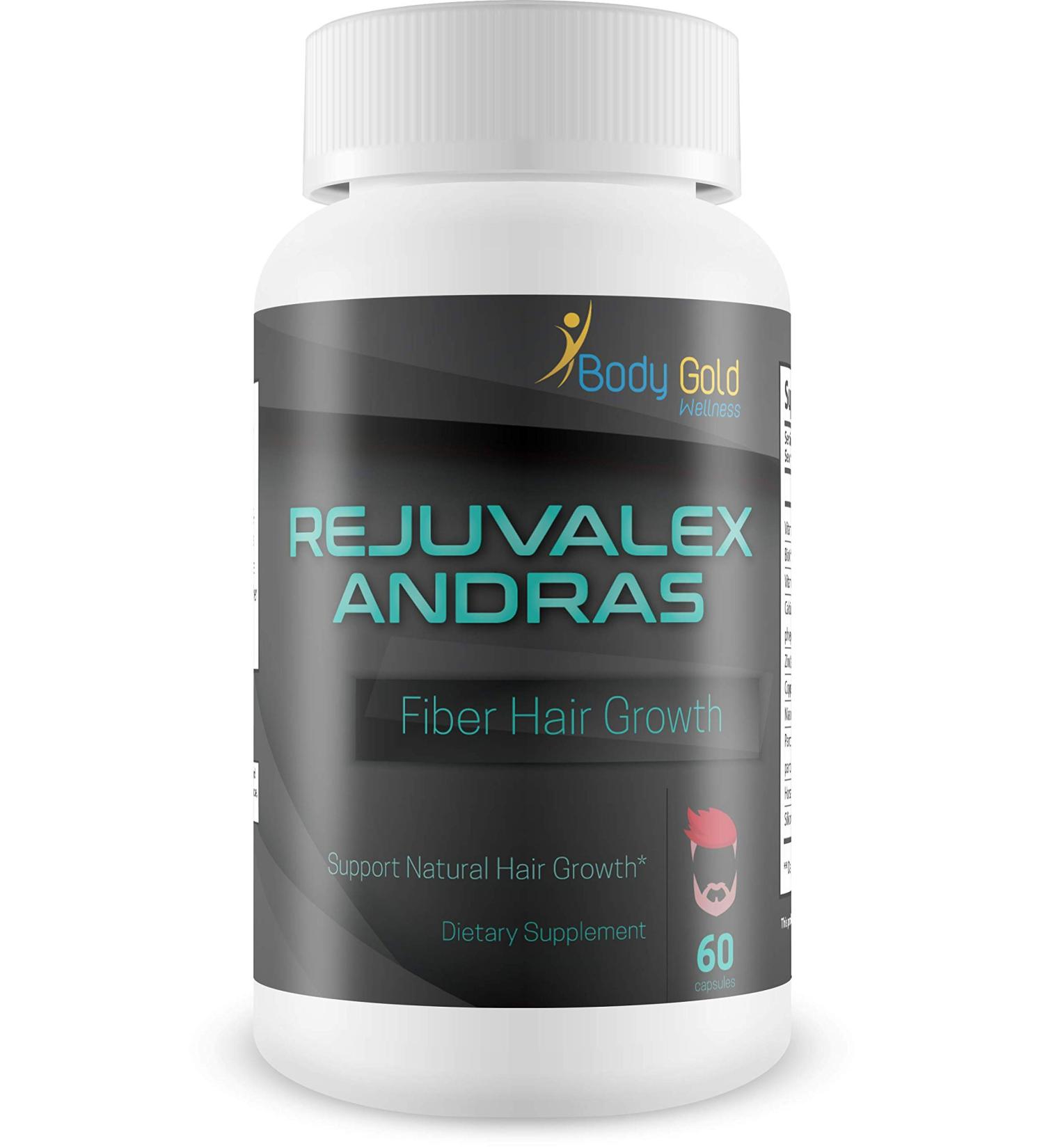 Rejuvalex Andras Fiber for Hair Growth | Natural Hair Loss Prevention & Regrowth with Vitamin B3 Blend - Buy Online on GoSupps.com
