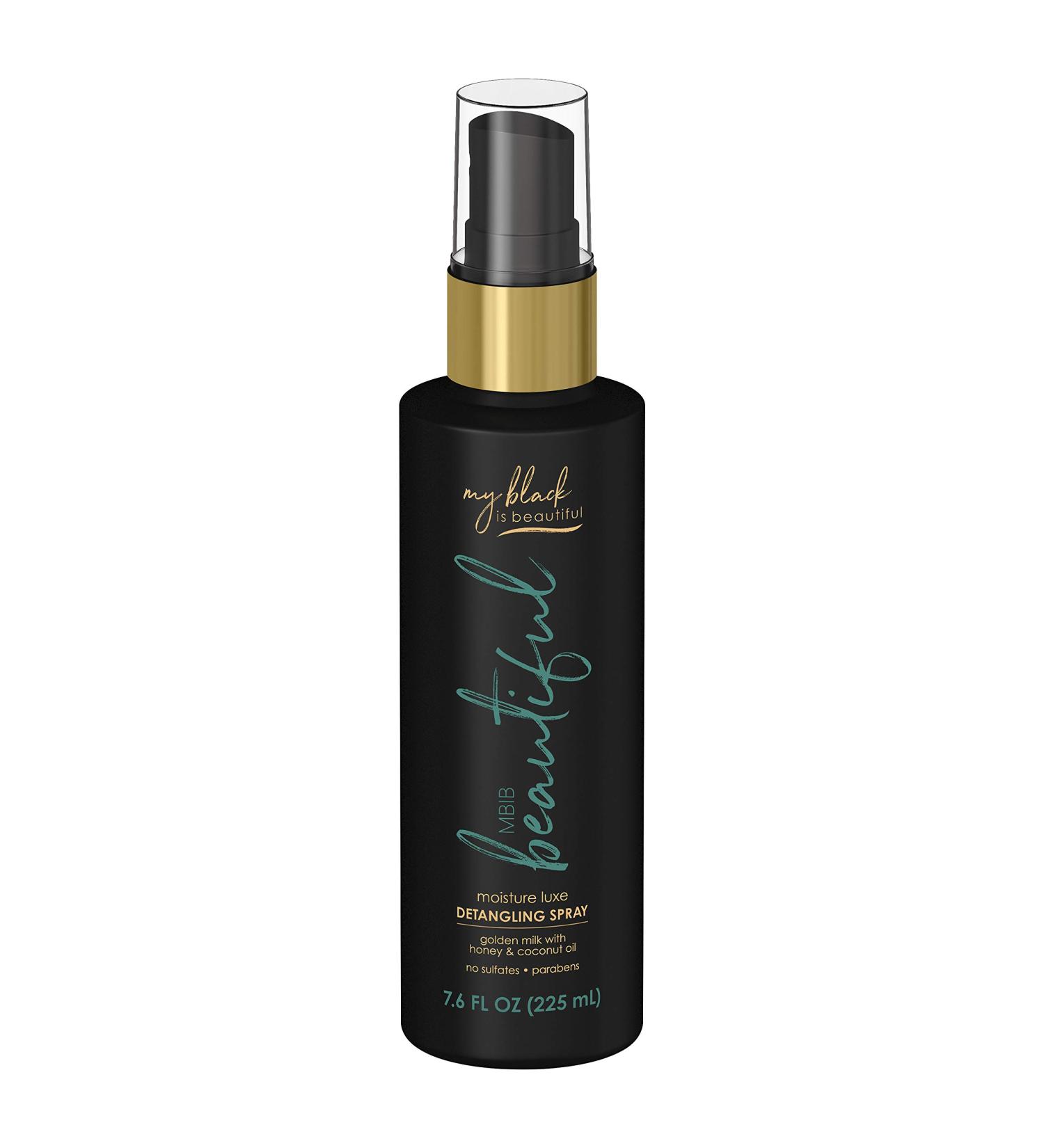 Black is Beautiful Detangler Spray - Sulfate Free with Coconut Oil, Honey, and Turmeric | 7.6 fl oz - Buy Online on GoSupps.com