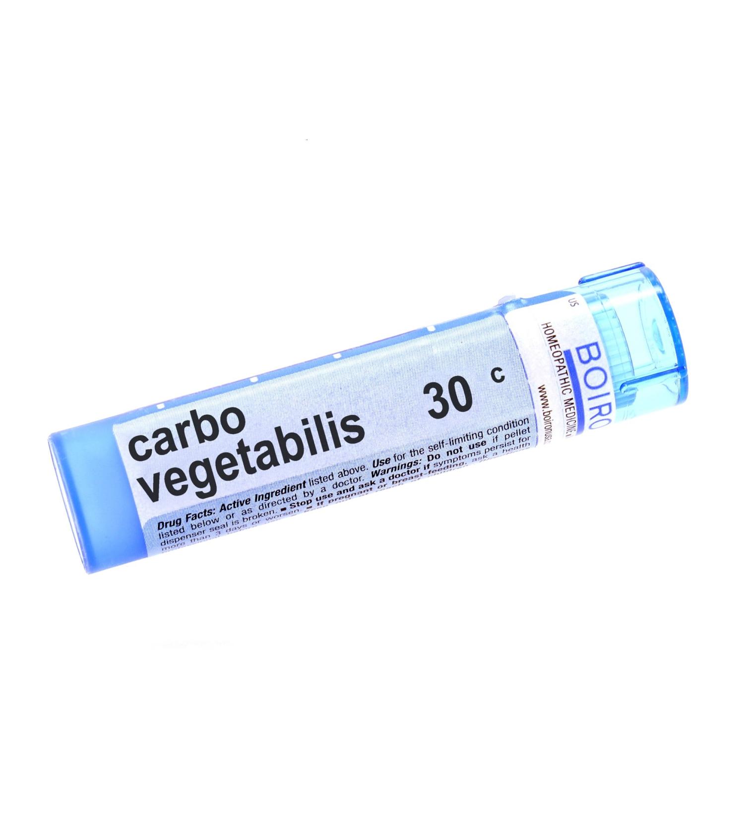 Carbo Vegetabilis 30C - Homeopathic Medicine for Abdominal Bloating with Gas (80 Pellets)