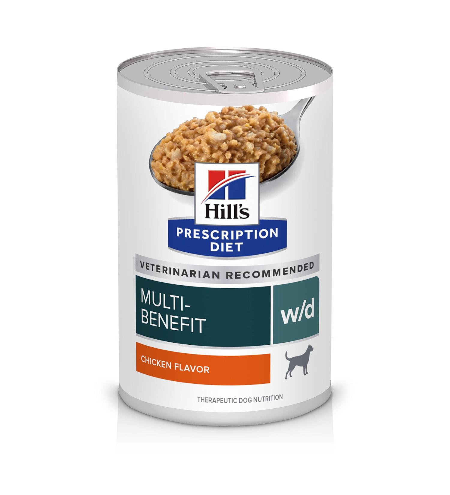 Hill's Prescription Diet w/d Multi-Benefit Wet Dog Food 13oz (Pack of 12) - Veterinary Digestive, Weight, Glucose & Urinary Management - Buy Online on GoSupps.com