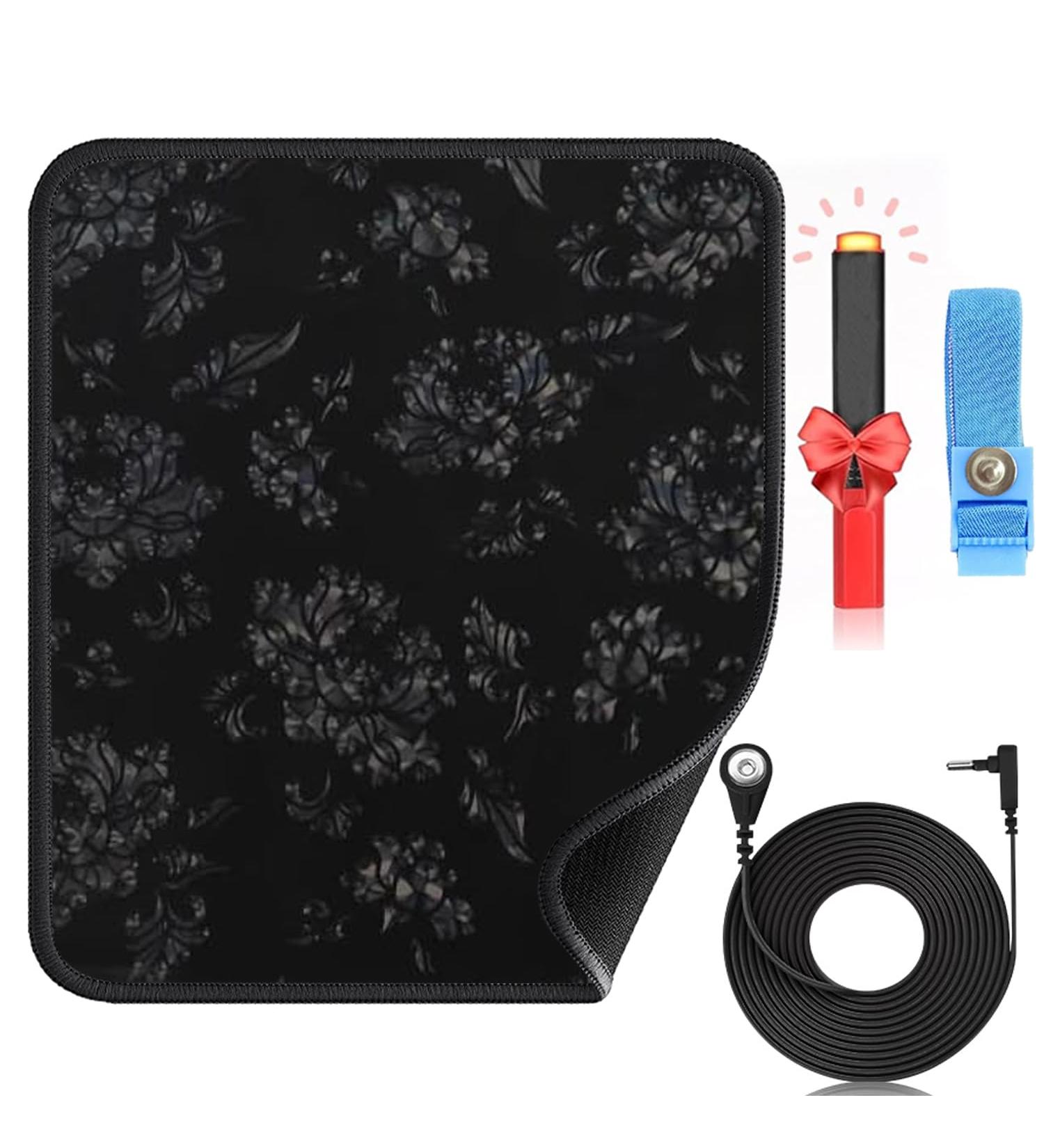 Hootach ground mat for sleeping improved grounding mat with pattern ground mat with a test pencil and ground cord ground mat for sleeping for bed 9.8 "*11.8"+pen
