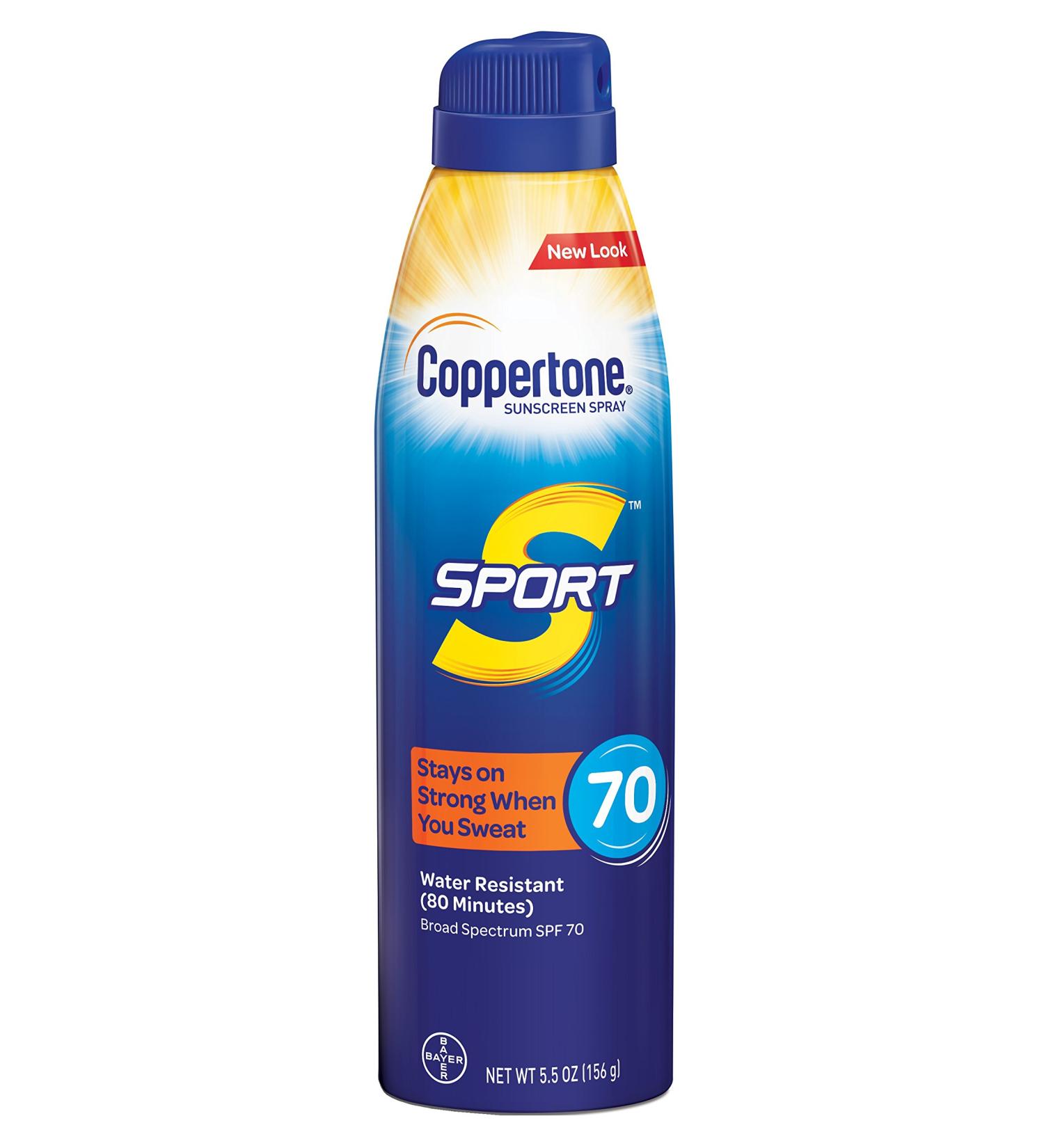 Coppertone Continuous Spf70 Spray Sport 5.5 Ounce (162ml) (2 Pack)