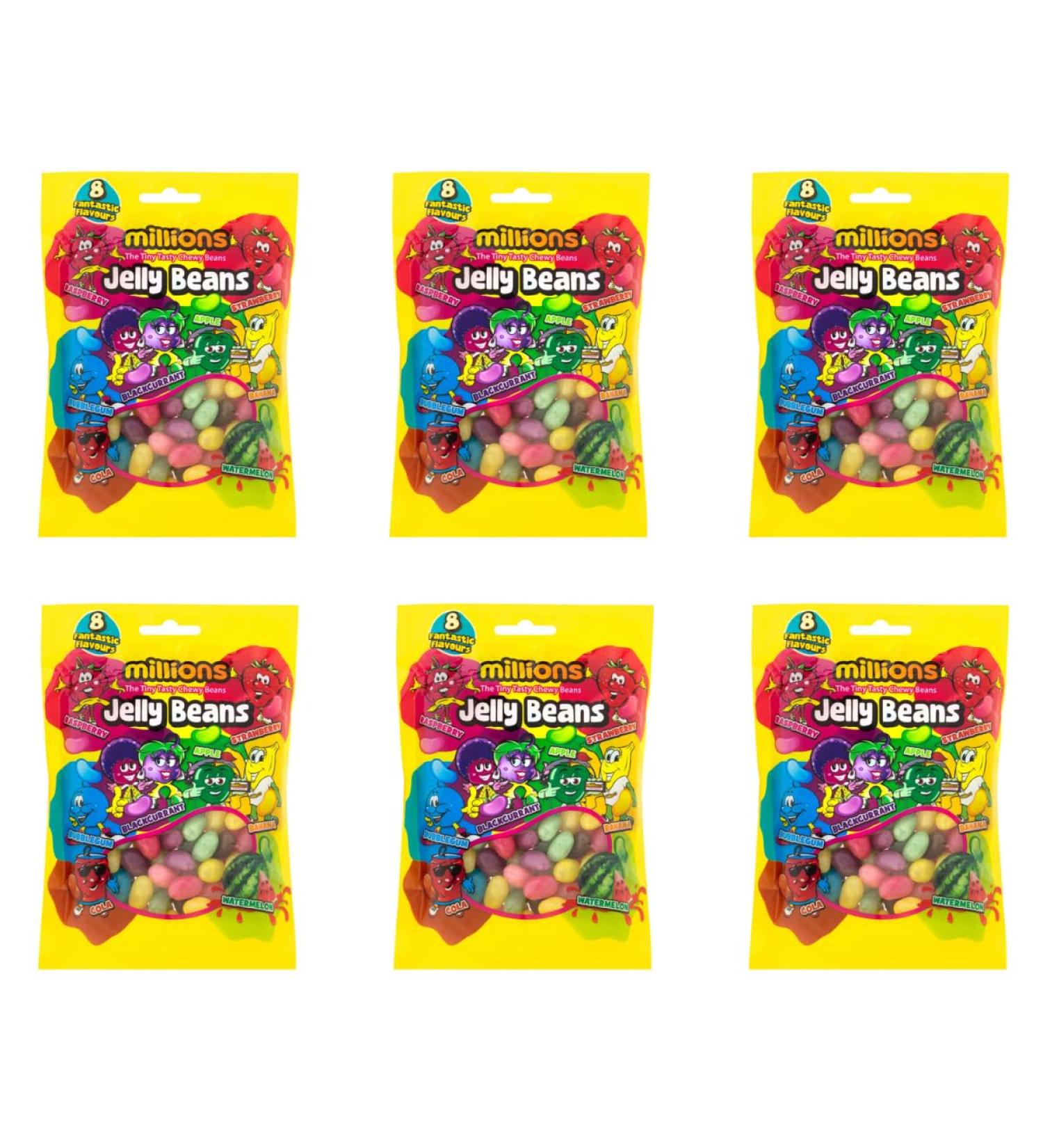 Million Jelly Beans Pouch 160g - Enjoy The Delicious Taste Of Million In a Jelly Bean - The Tiny Tasty Chewy Beans.